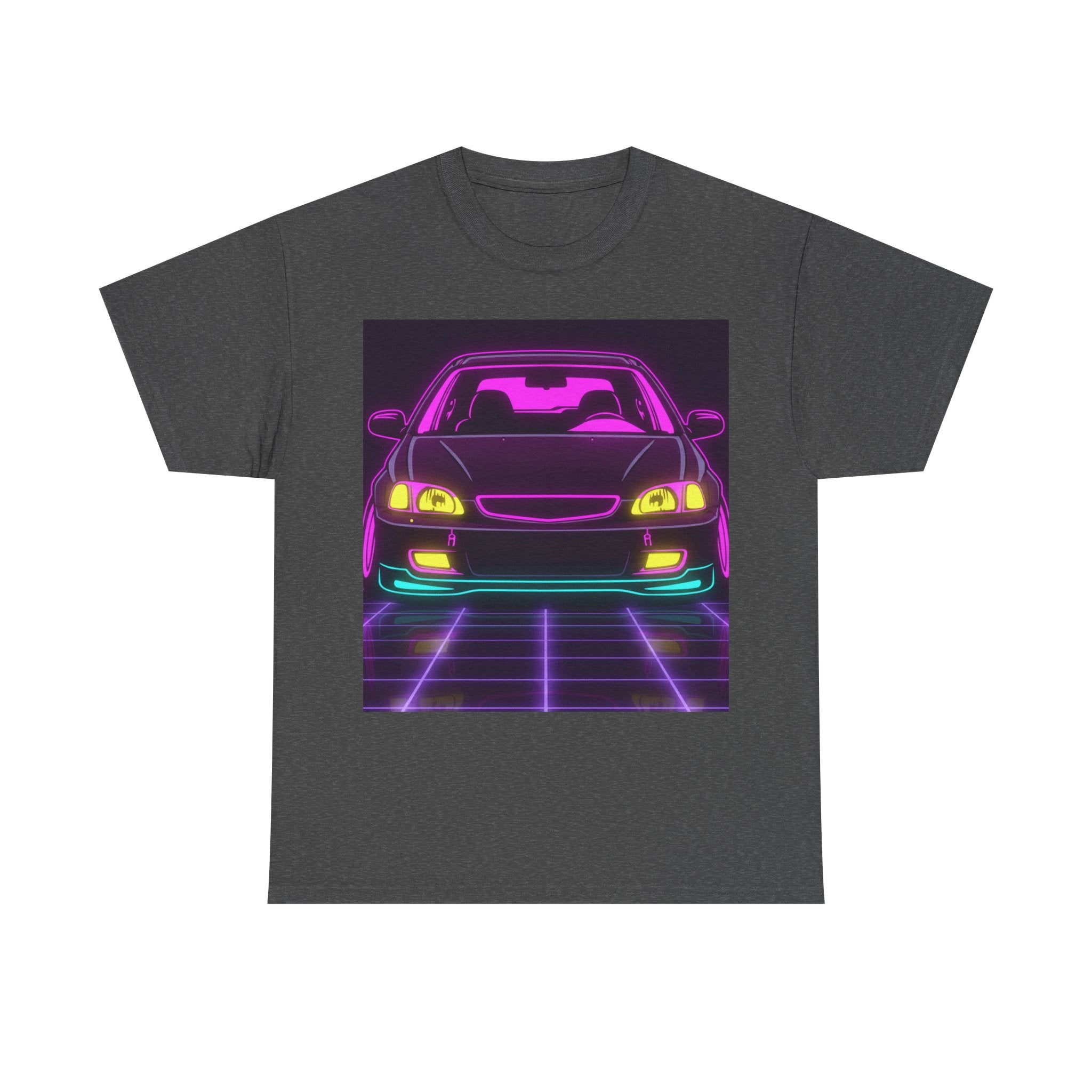 Honda Civic EK Hatch Neon Synthwave Unisex Tee