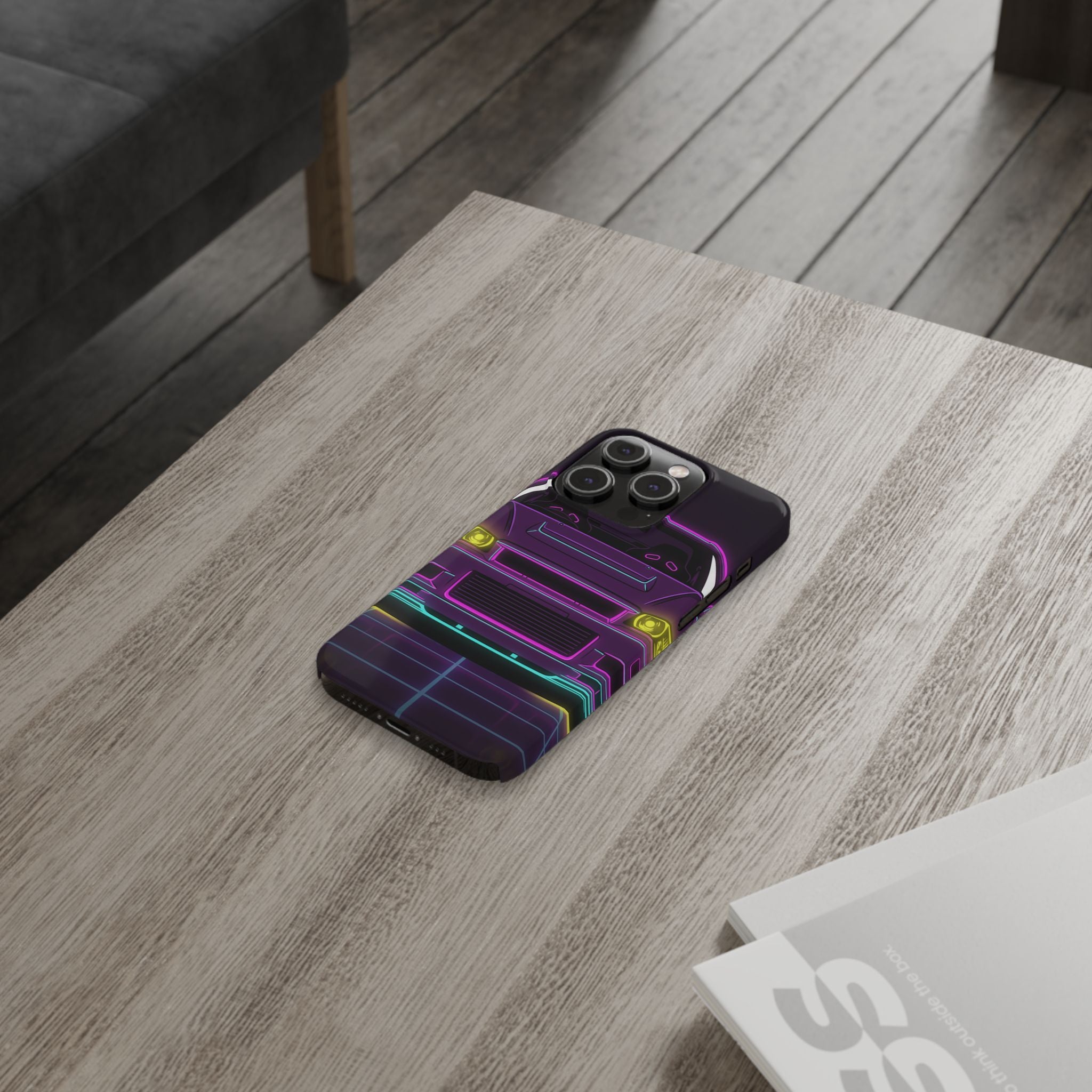 Nissan GT-R Neon Synthwave Phone Case