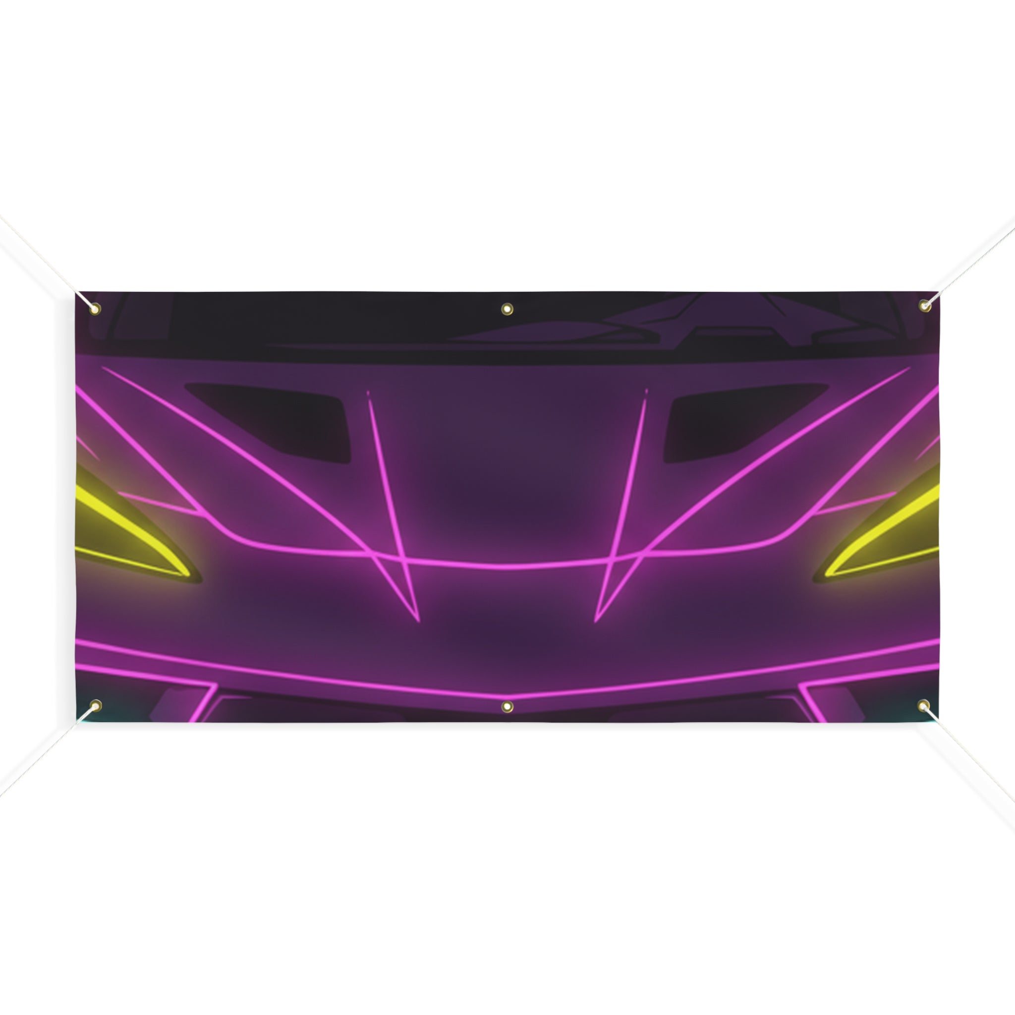 Corvette C8 (2020+) Neon Synthwave Banner