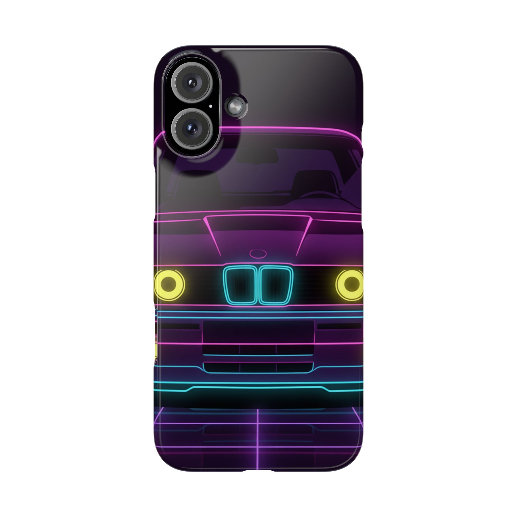 BMW E30 Neon Synthwave Phone Case