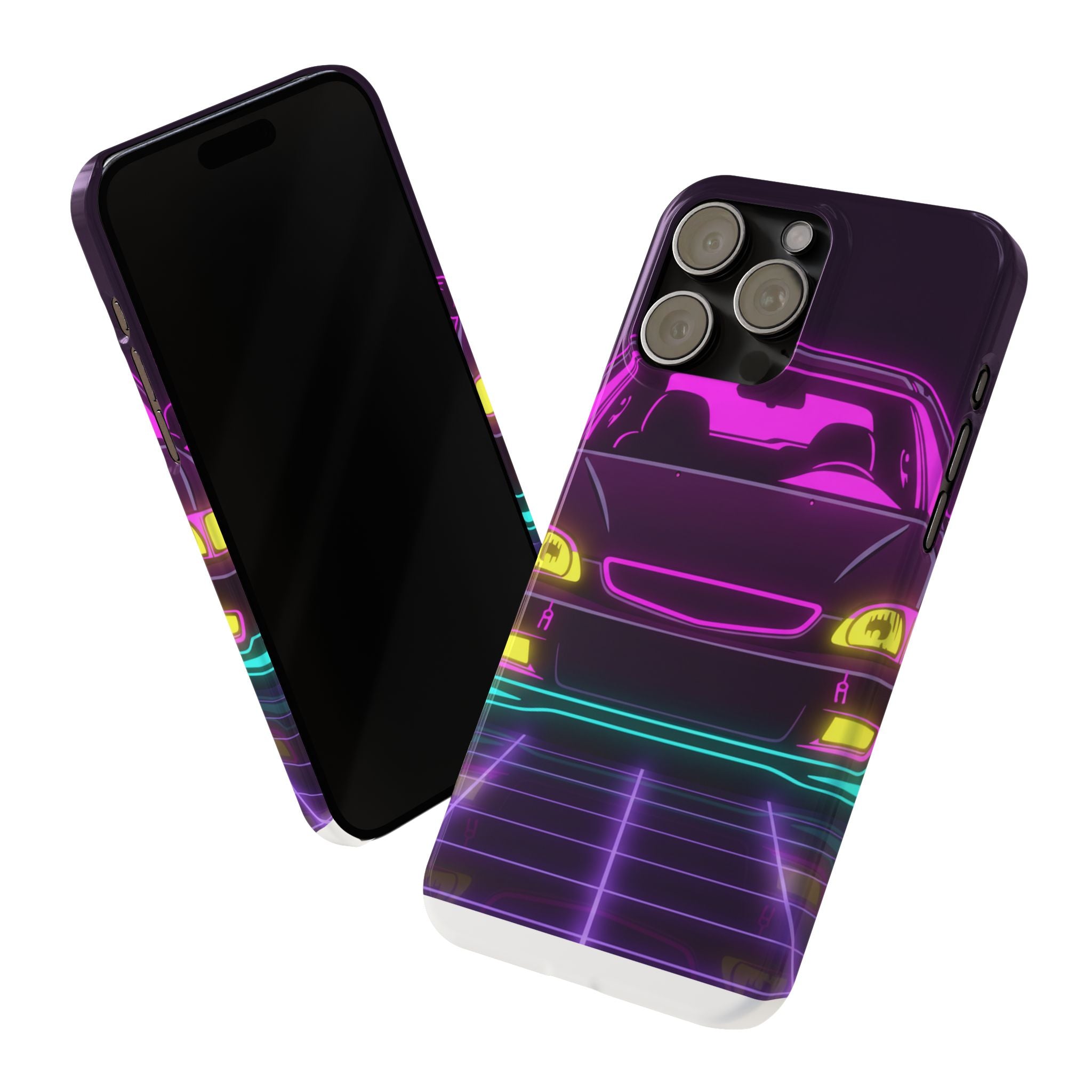 Honda Civic EK Hatch Neon Synthwave Phone Case