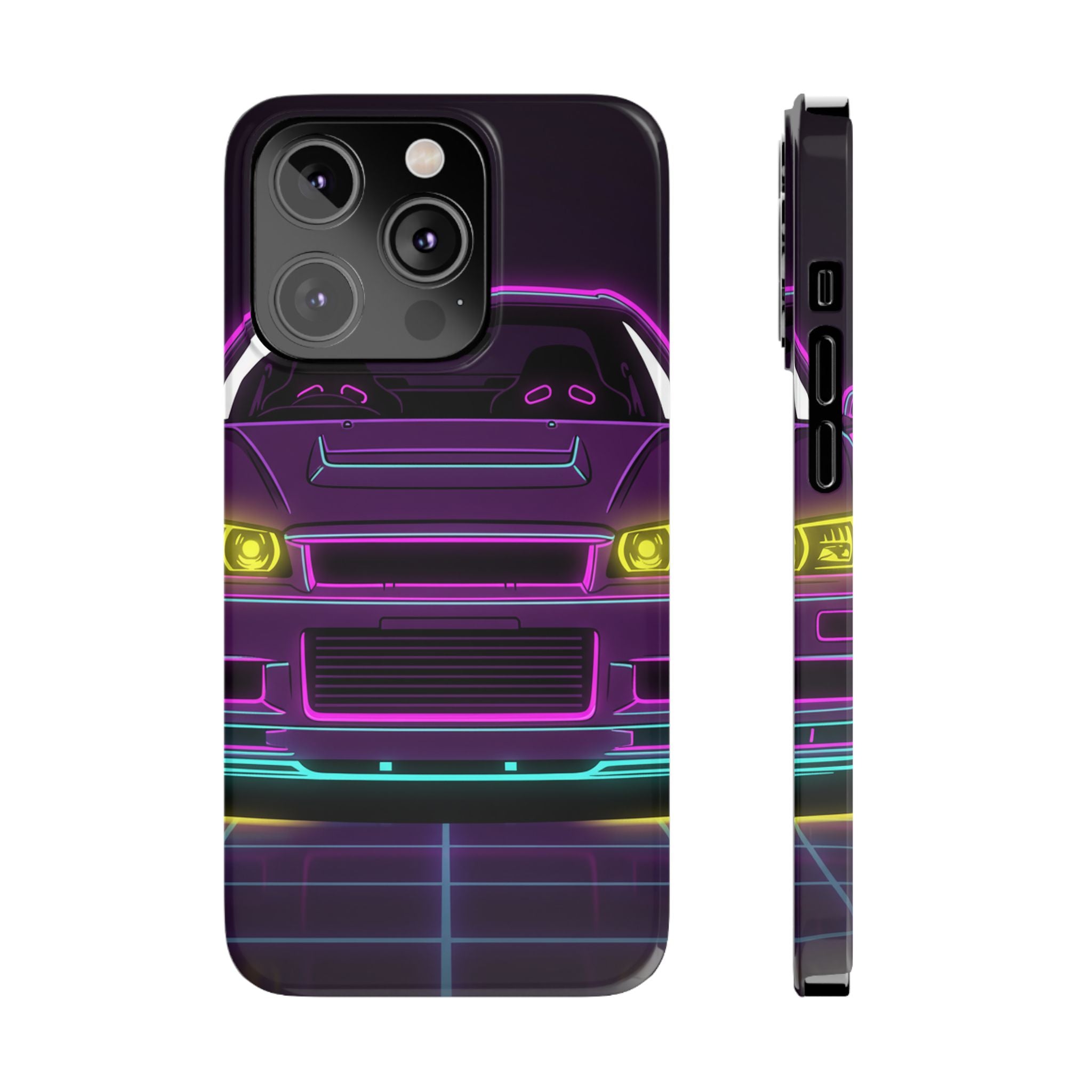 Nissan GT-R Neon Synthwave Phone Case