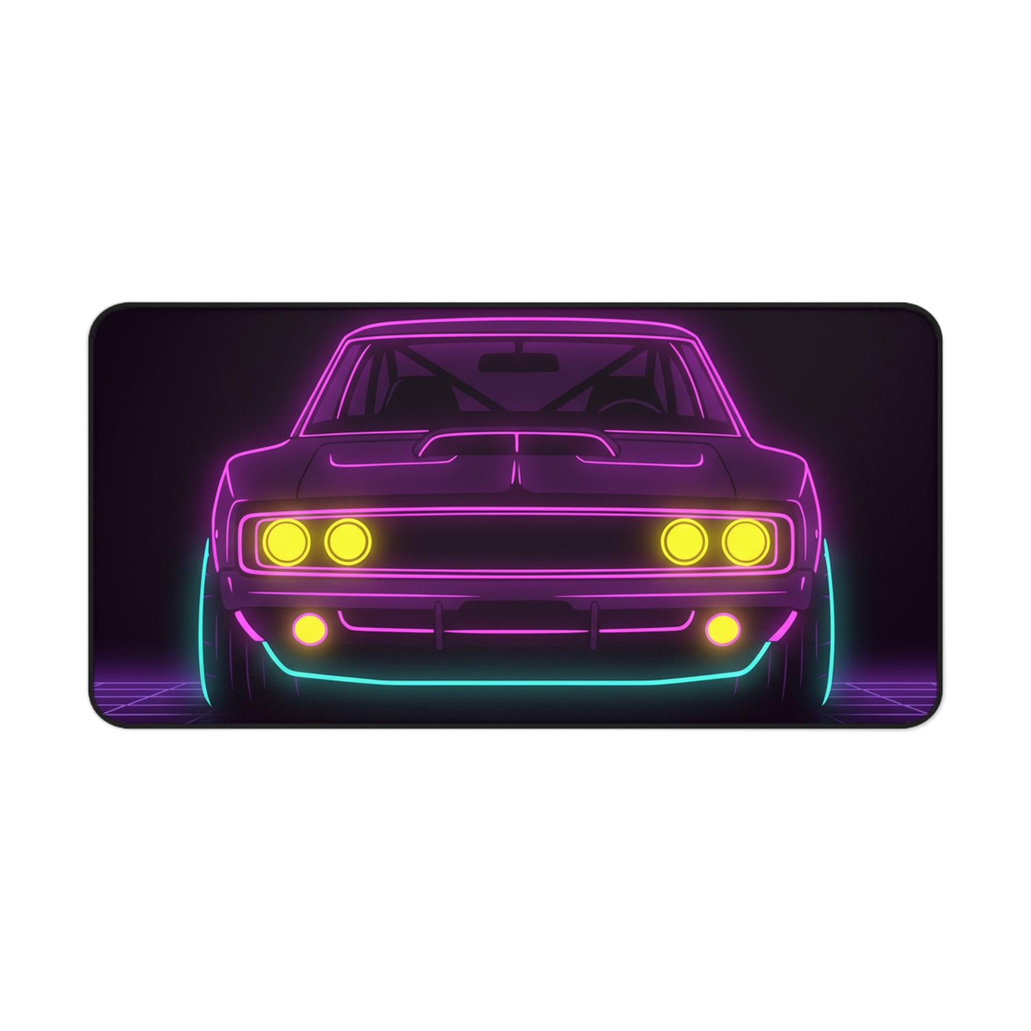 Dodge Charger R/T (1968-70) Neon Synthwave Desk Mat