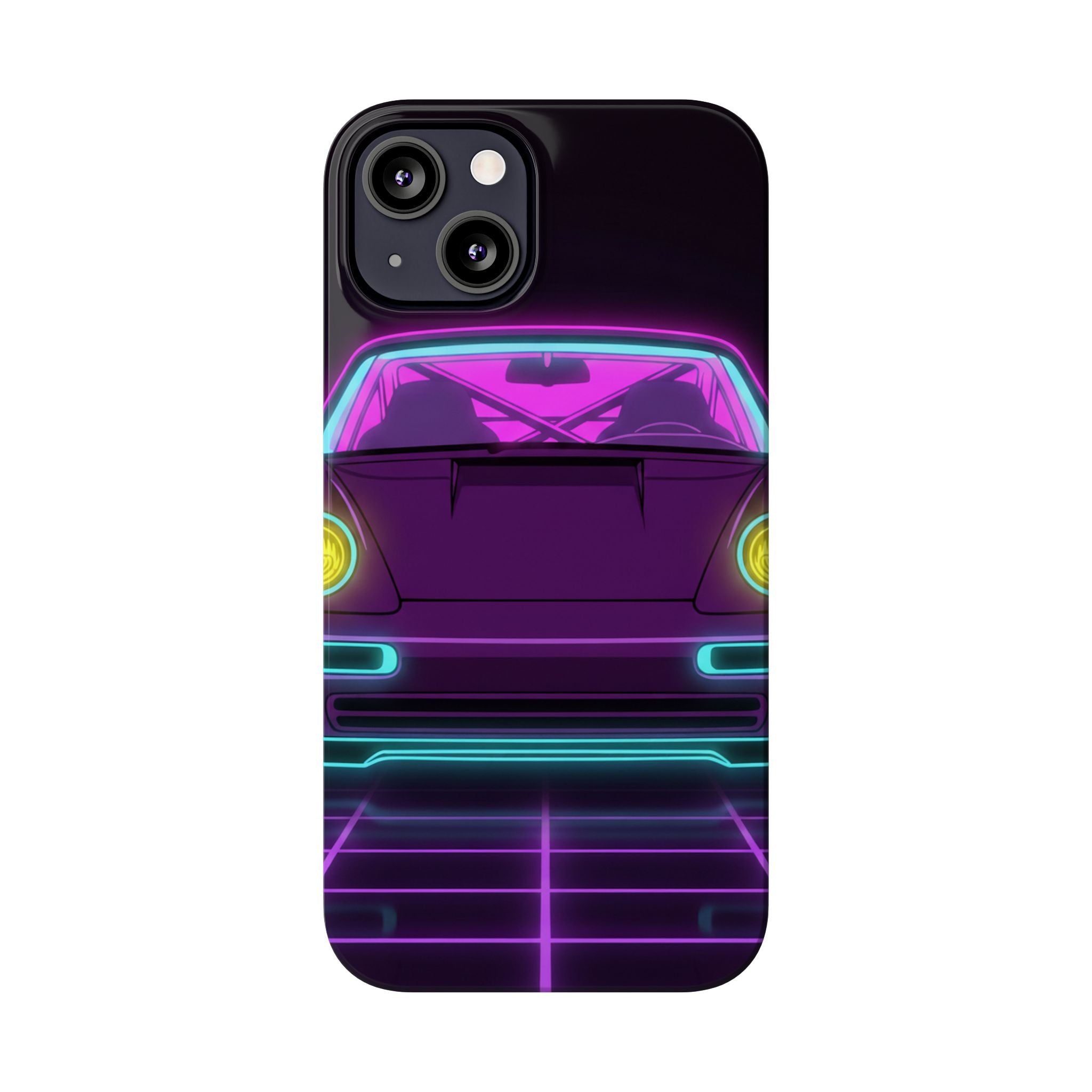 Porsche 964 Turbo Neon Synthwave Phone Case