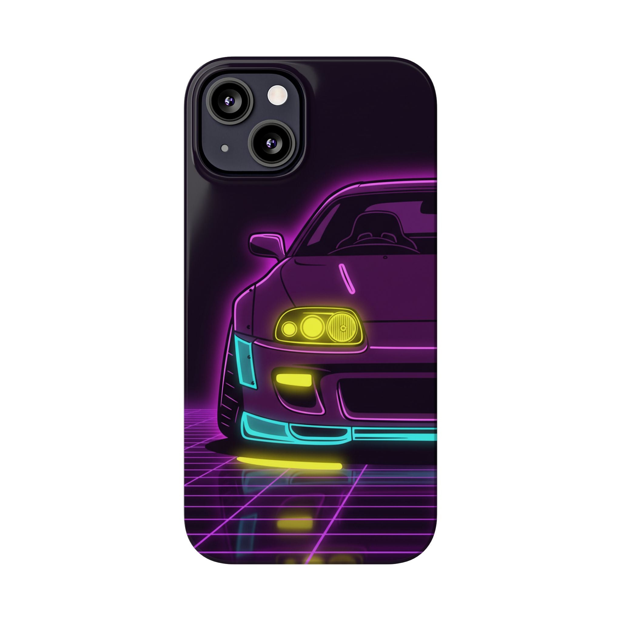 Toyota Supra MK4 Neon Synthwave Phone Case