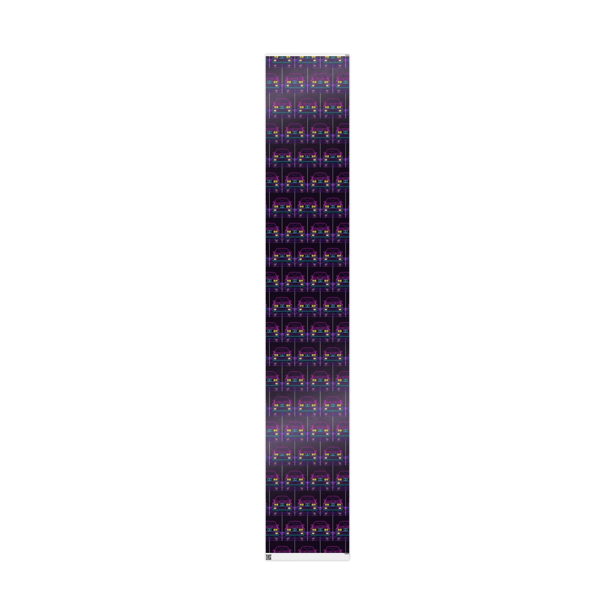 BMW E30 Neon Synthwave Gift Wrapping Paper