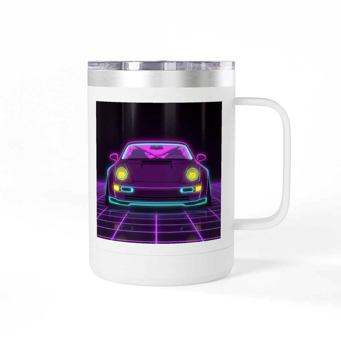 Porsche 964 Turbo Neon Synthwave Coffee Mug
