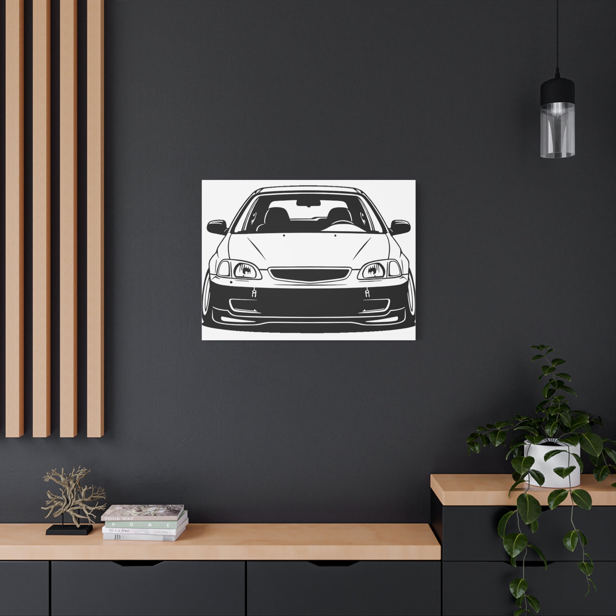Honda Civic EK Hatch Canvas Wall Art