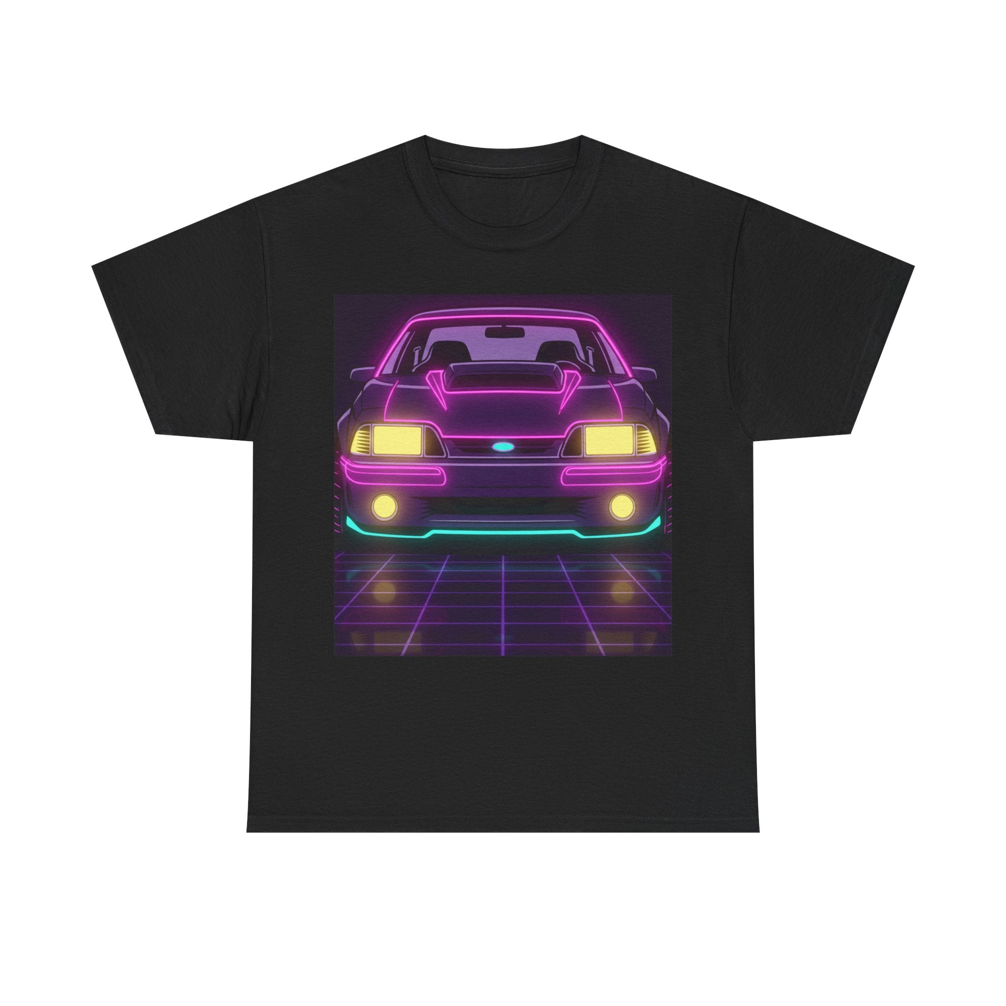 Ford Mustang Fox Body GT Neon Synthwave Unisex Tee