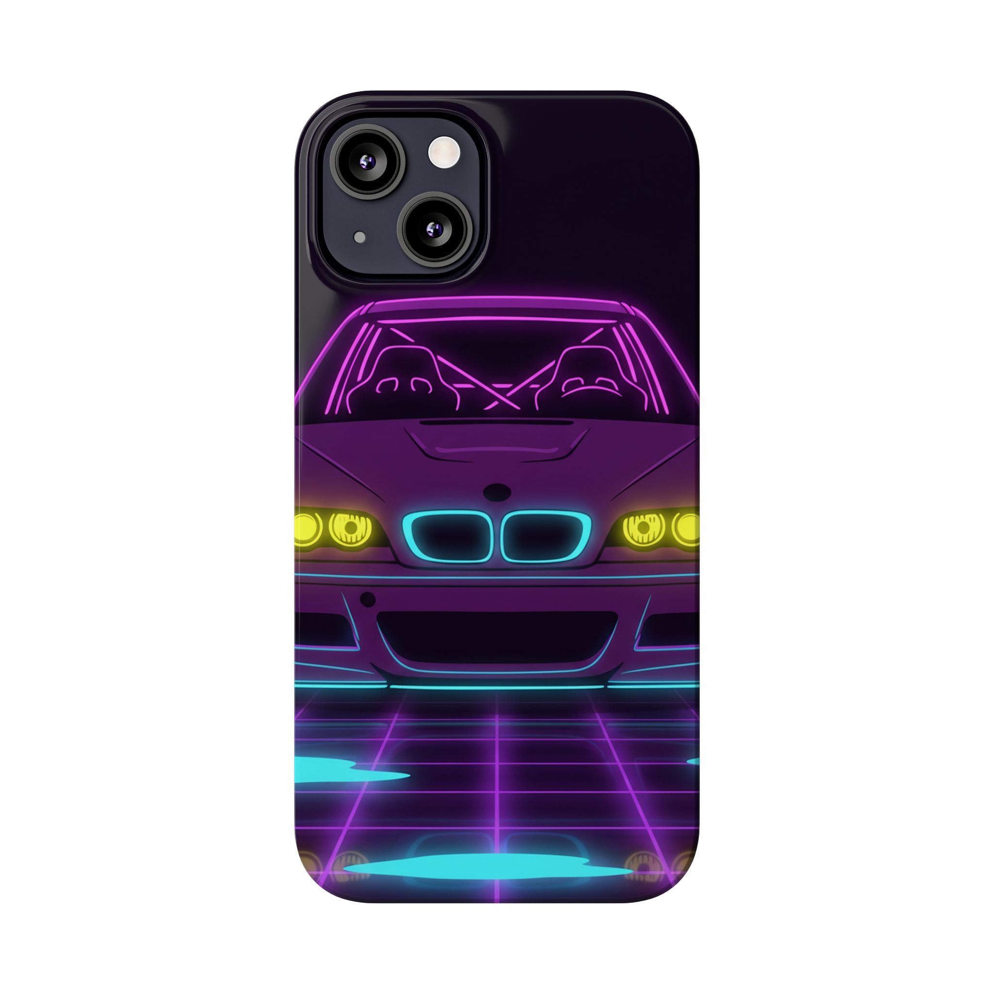 BMW E46 M3 (2000-06) Neon Synthwave Phone Case