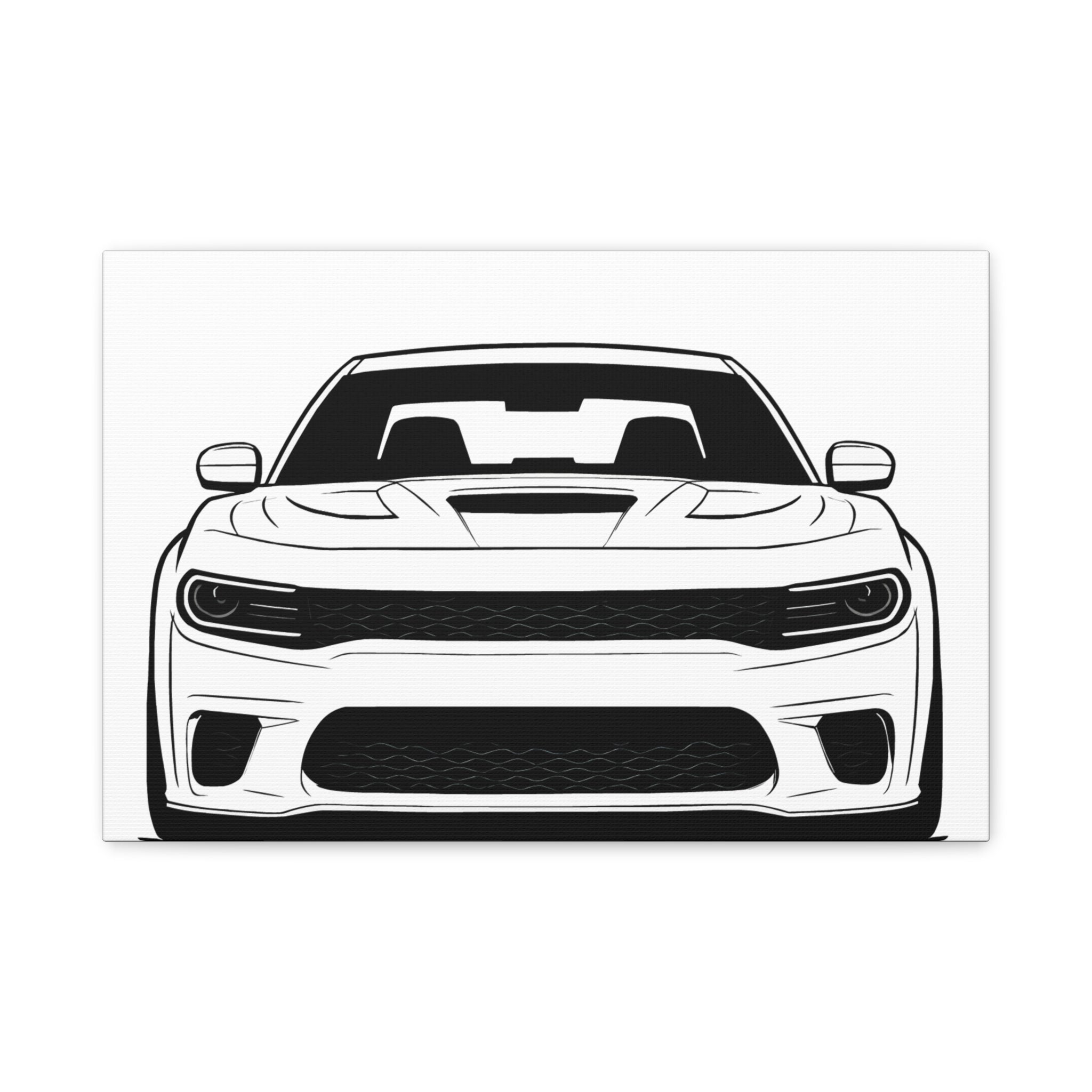 Dodge Charger SRT Hellcat Canvas Wall Art