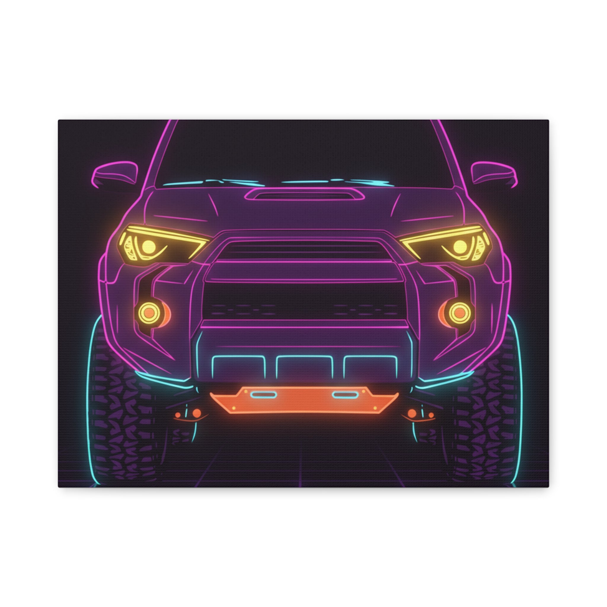 Toyota 4Runner TRD Pro Neon Synthwave Canvas Wall Art