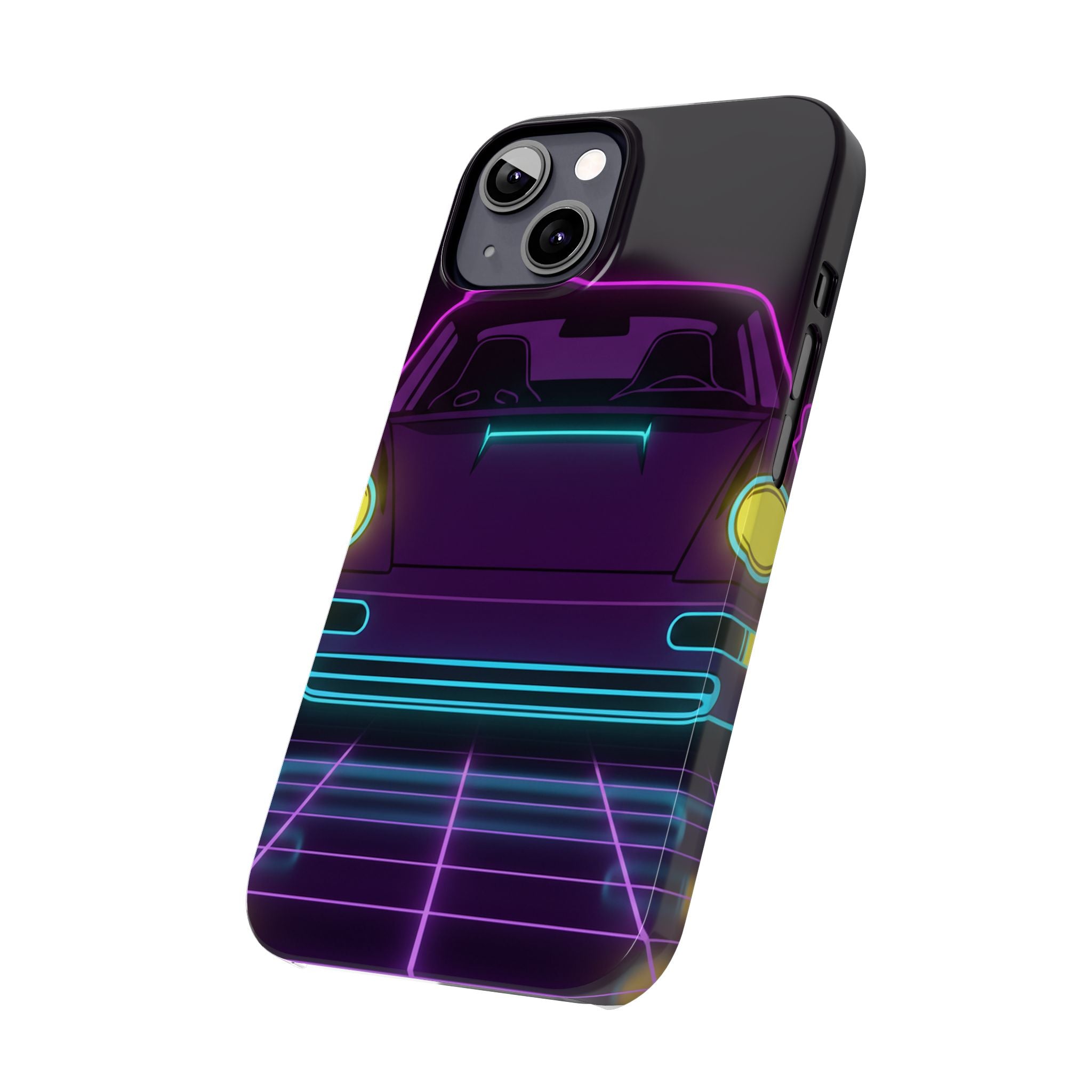 Porsche 964 Singer Neon Synthwave Phone Case