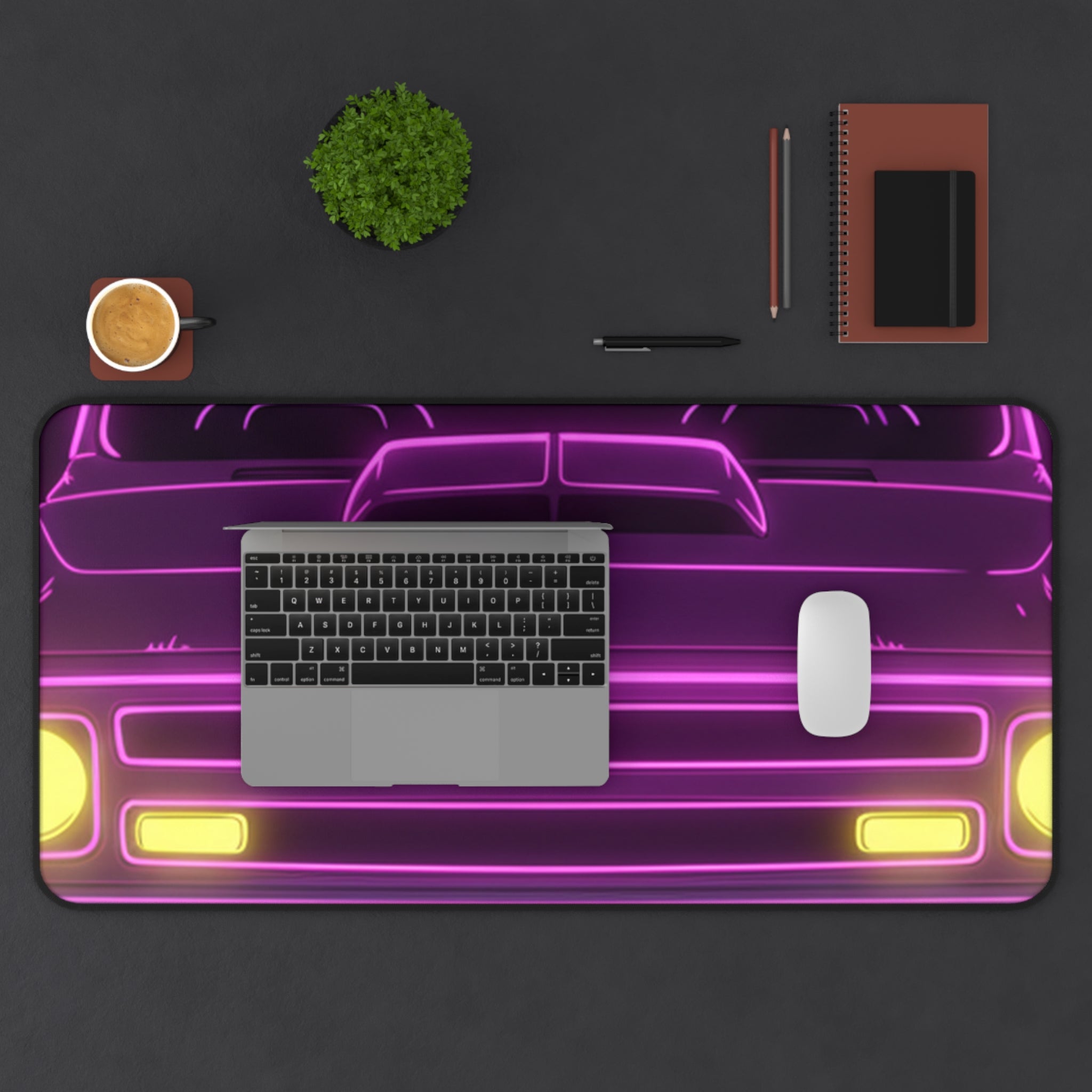 Chevy C10 Pickup (1967-72) Neon Synthwave Desk Mat