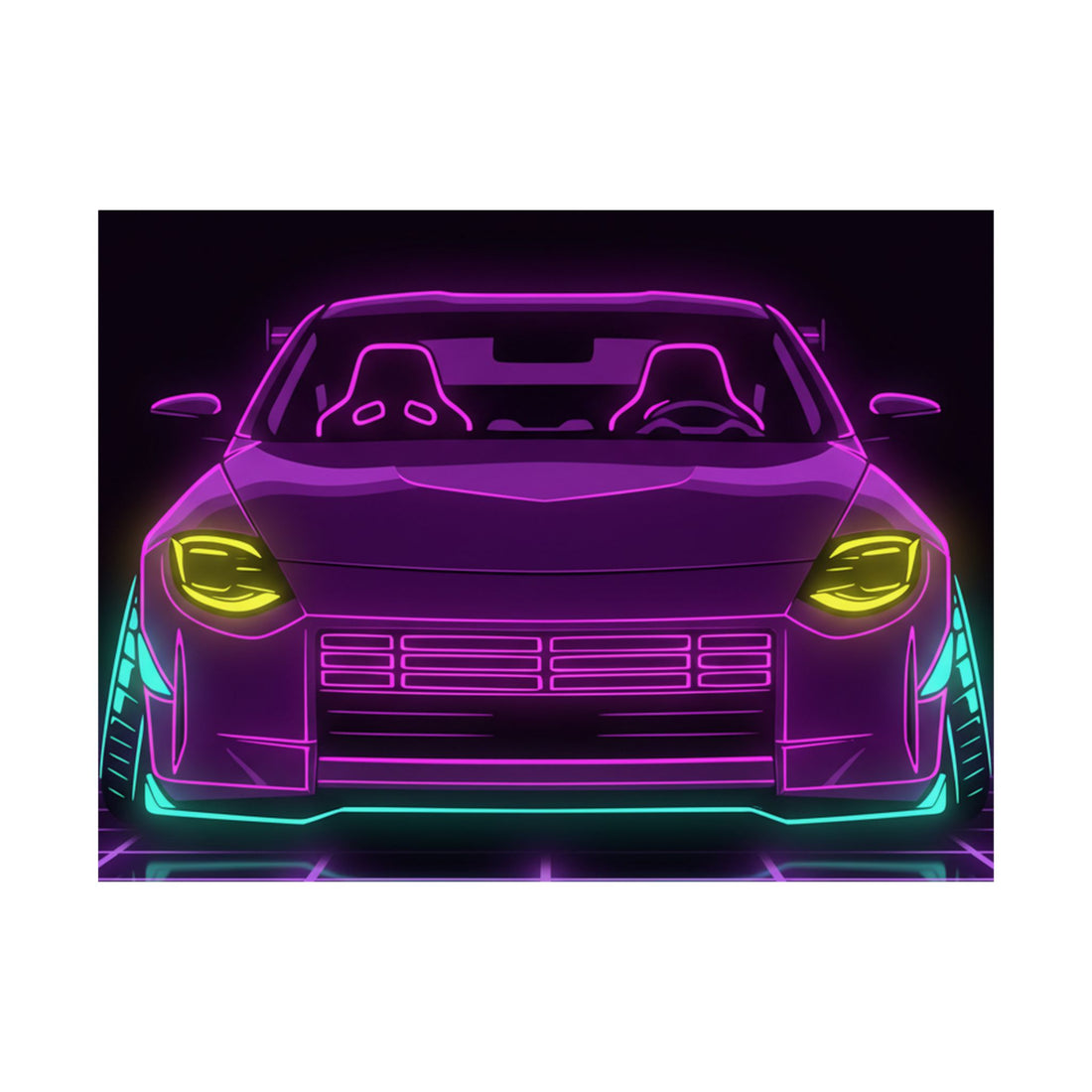 Nissan Z RZ34 (2023+) Neon Synthwave Poster