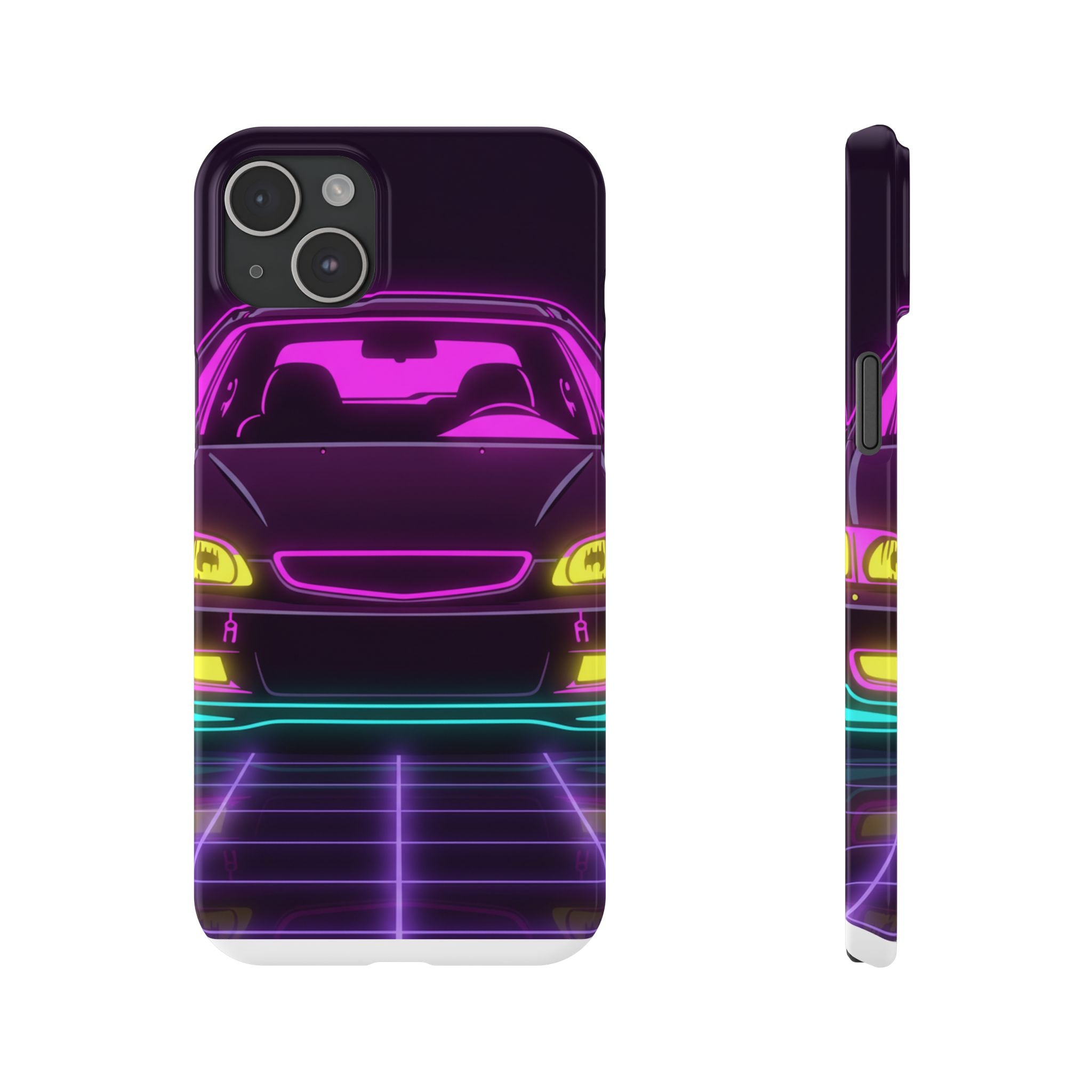 Honda Civic EK Hatch Neon Synthwave Phone Case