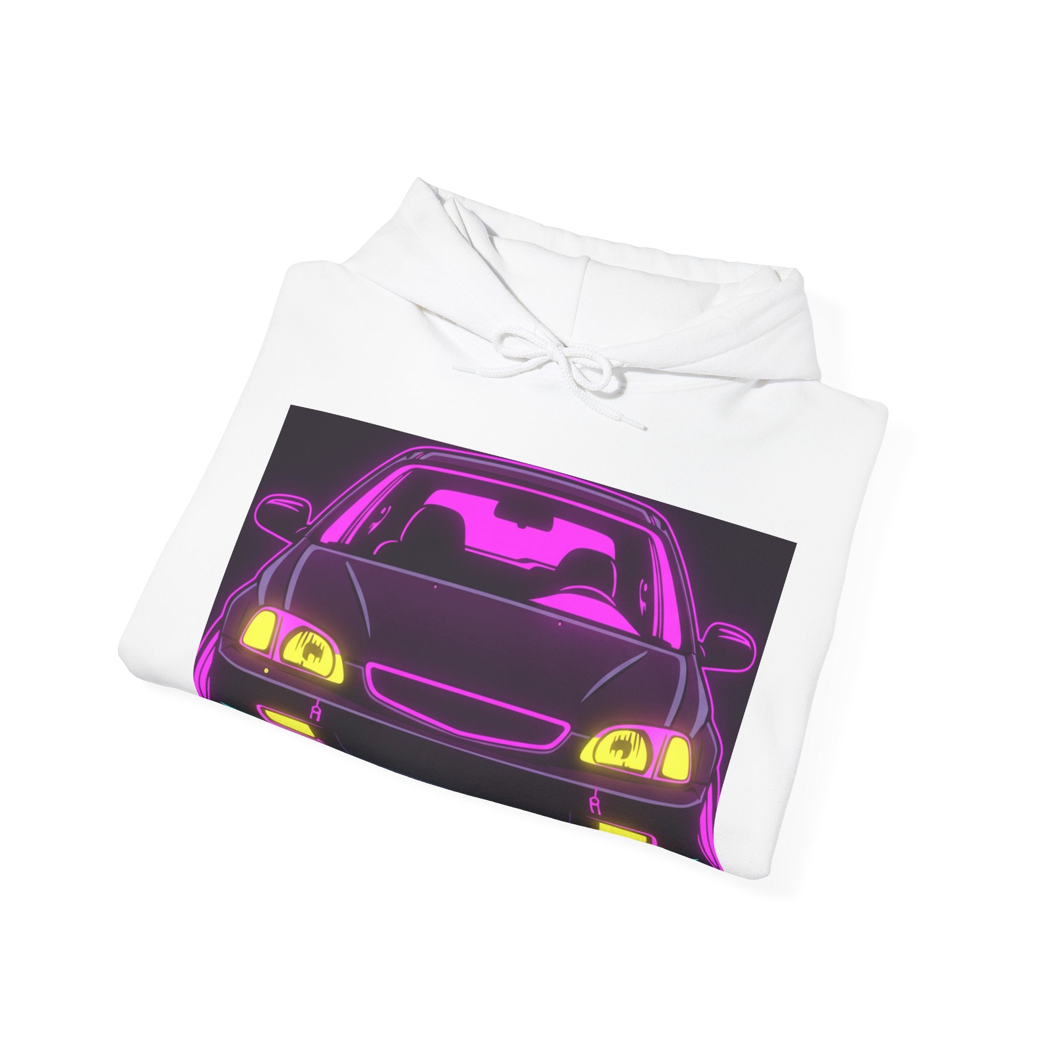 Honda Civic EK Hatch Neon Synthwave Unisex Hoodie