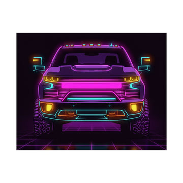 Chevy Silverado Trail Boss (2019+) Neon Synthwave Poster