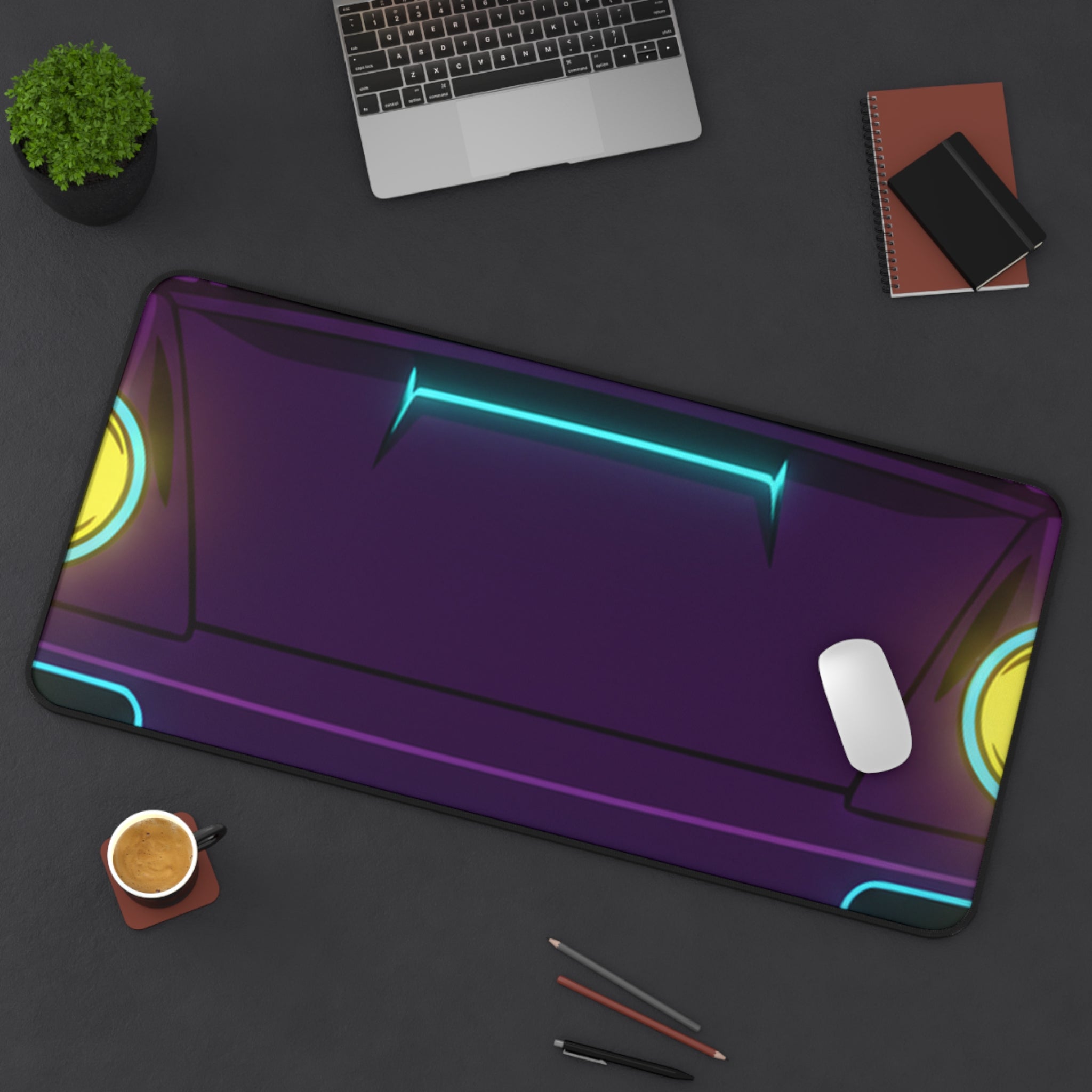 Porsche 964 Singer Neon Synthwave Desk Mat