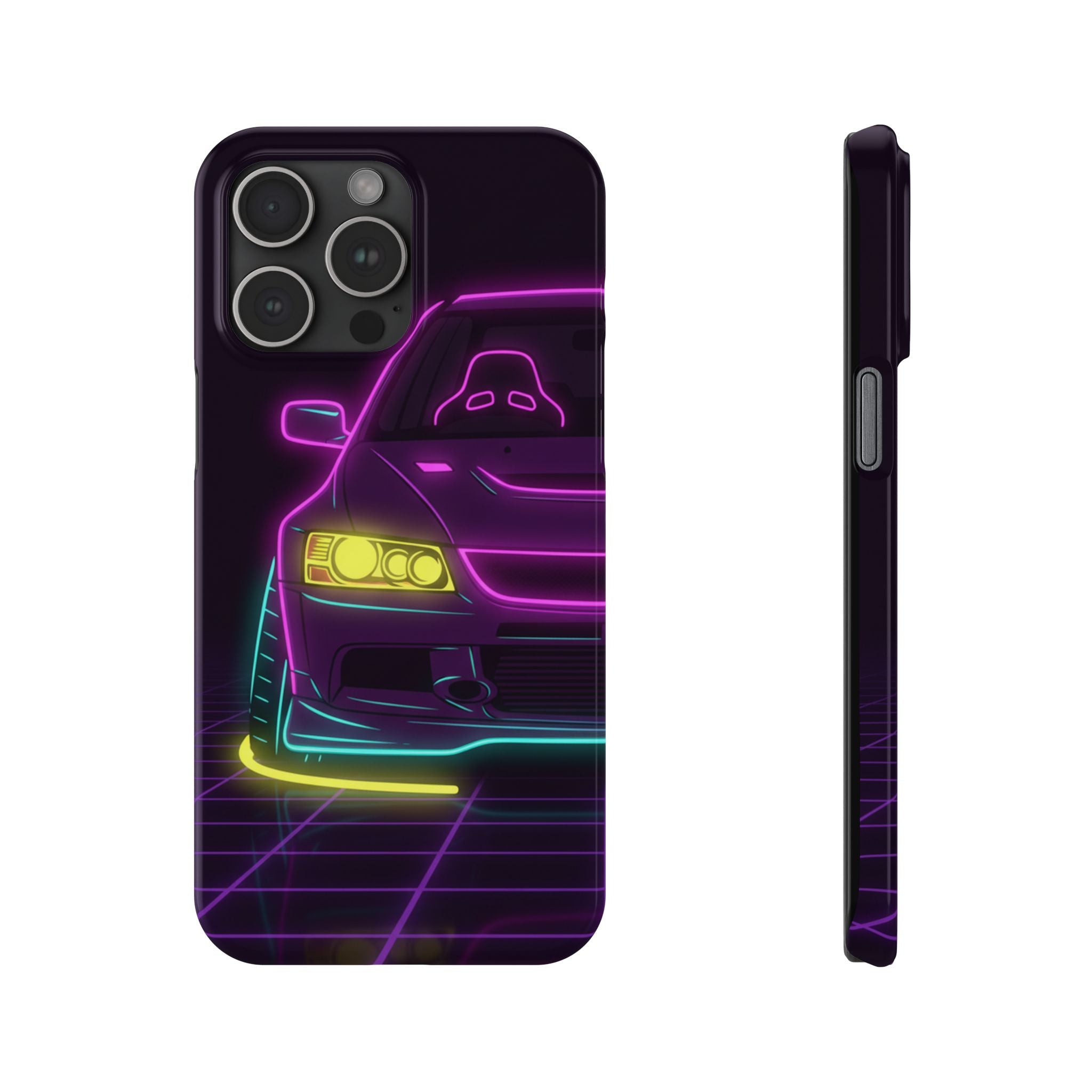 Mitsubishi Evo IX (2005-07) Neon Synthwave Phone Case
