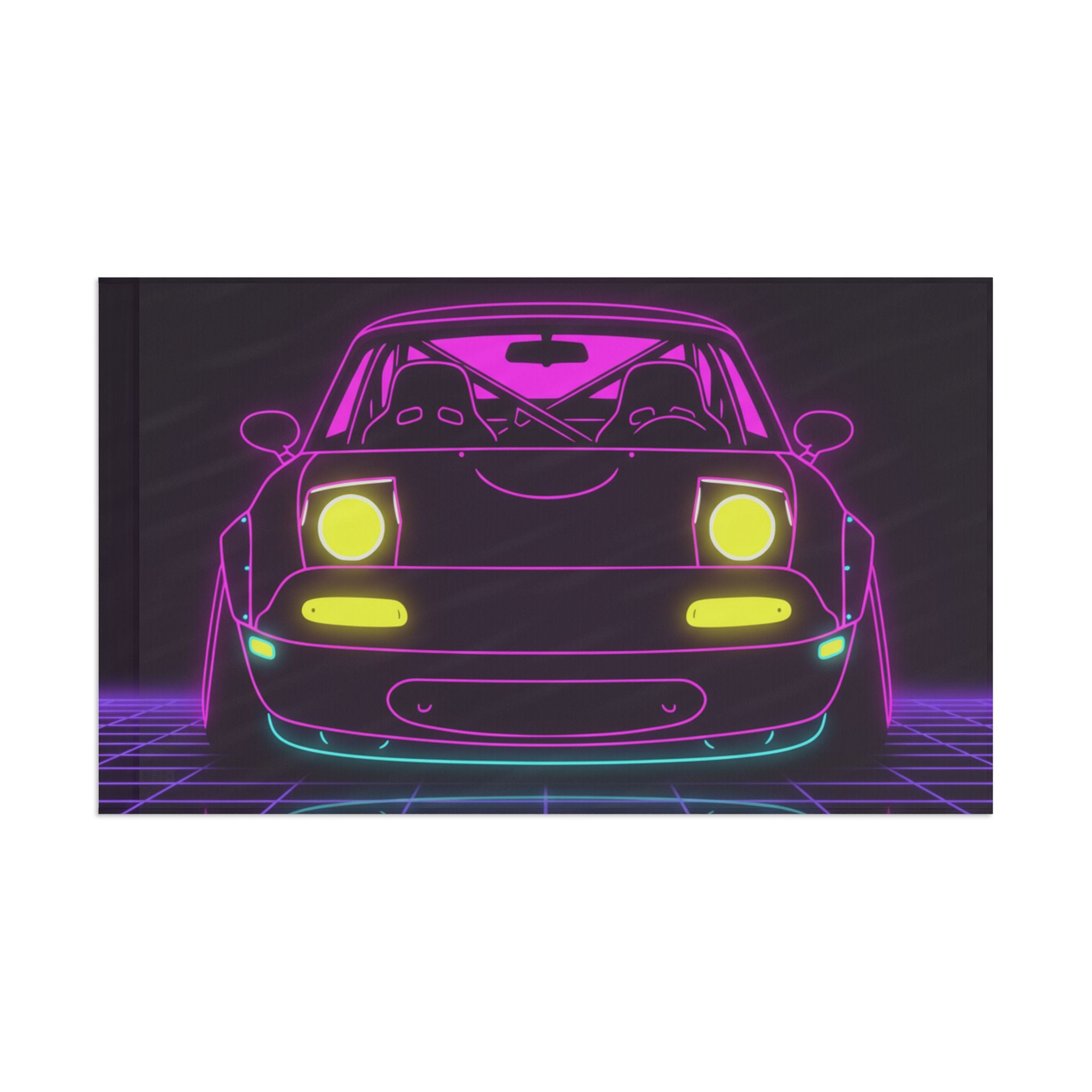 Mazda Miata NA (1989-97) Neon Synthwave Garage Flag