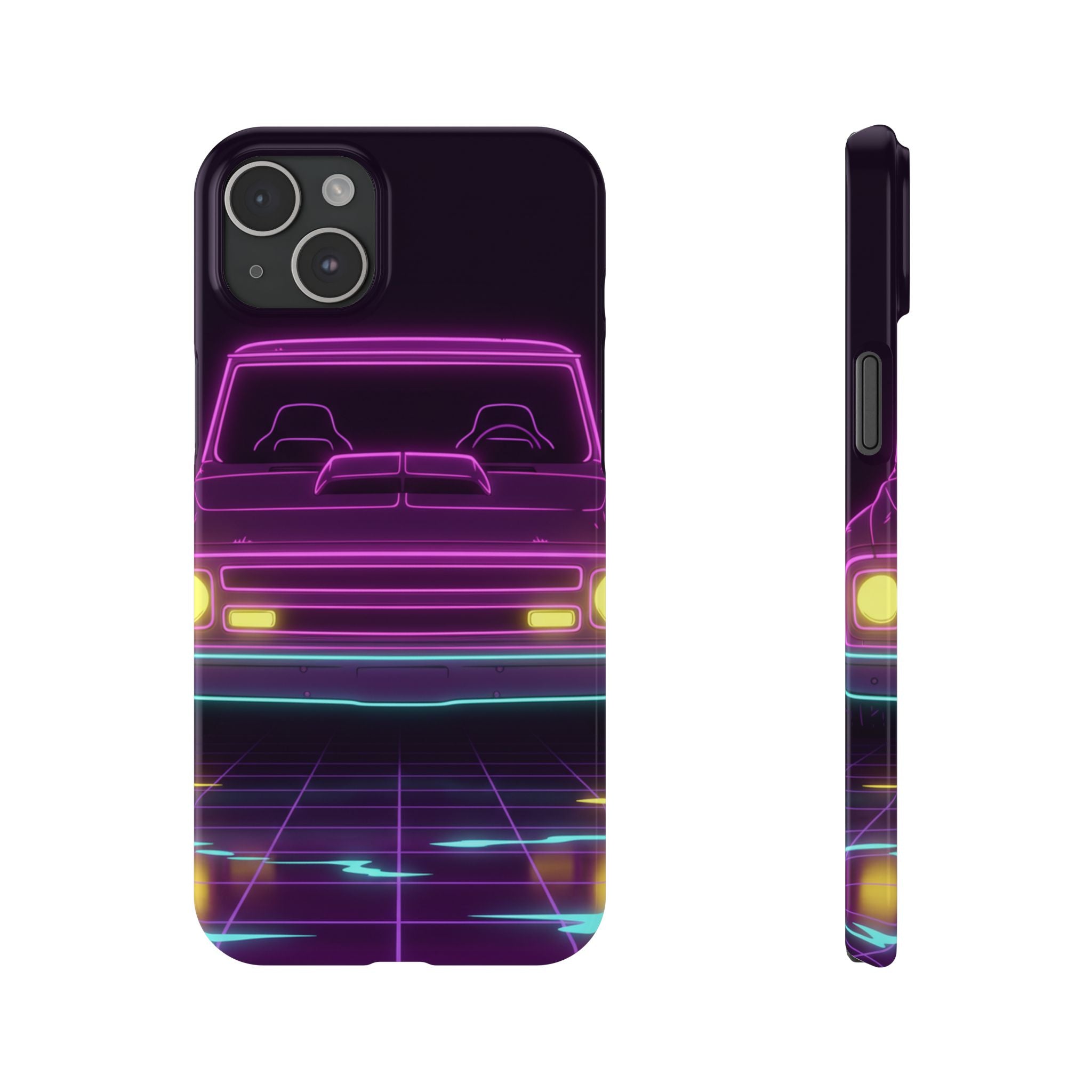 Chevy C10 Pickup (1967-72) Neon Synthwave Phone Case