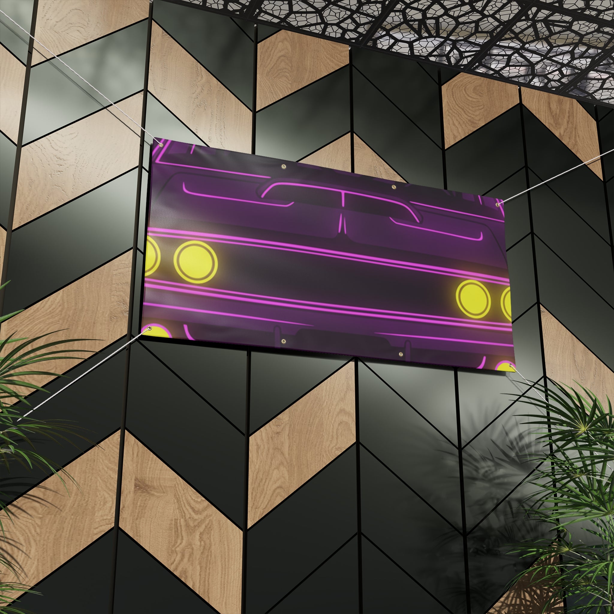 Dodge Charger R/T (1968-70) Neon Synthwave Banner