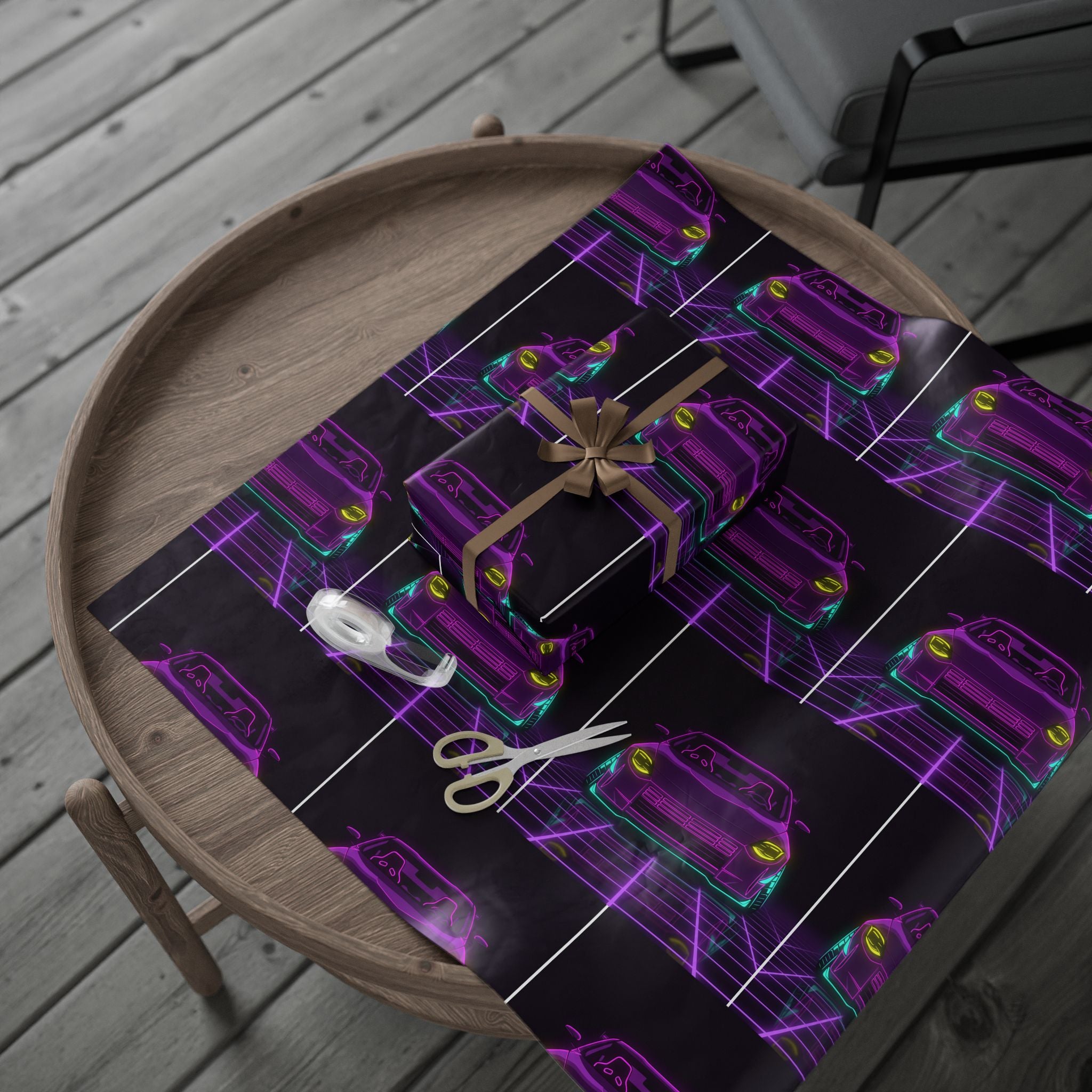 Nissan Z RZ34 (2023+) Neon Synthwave Gift Wrapping Paper