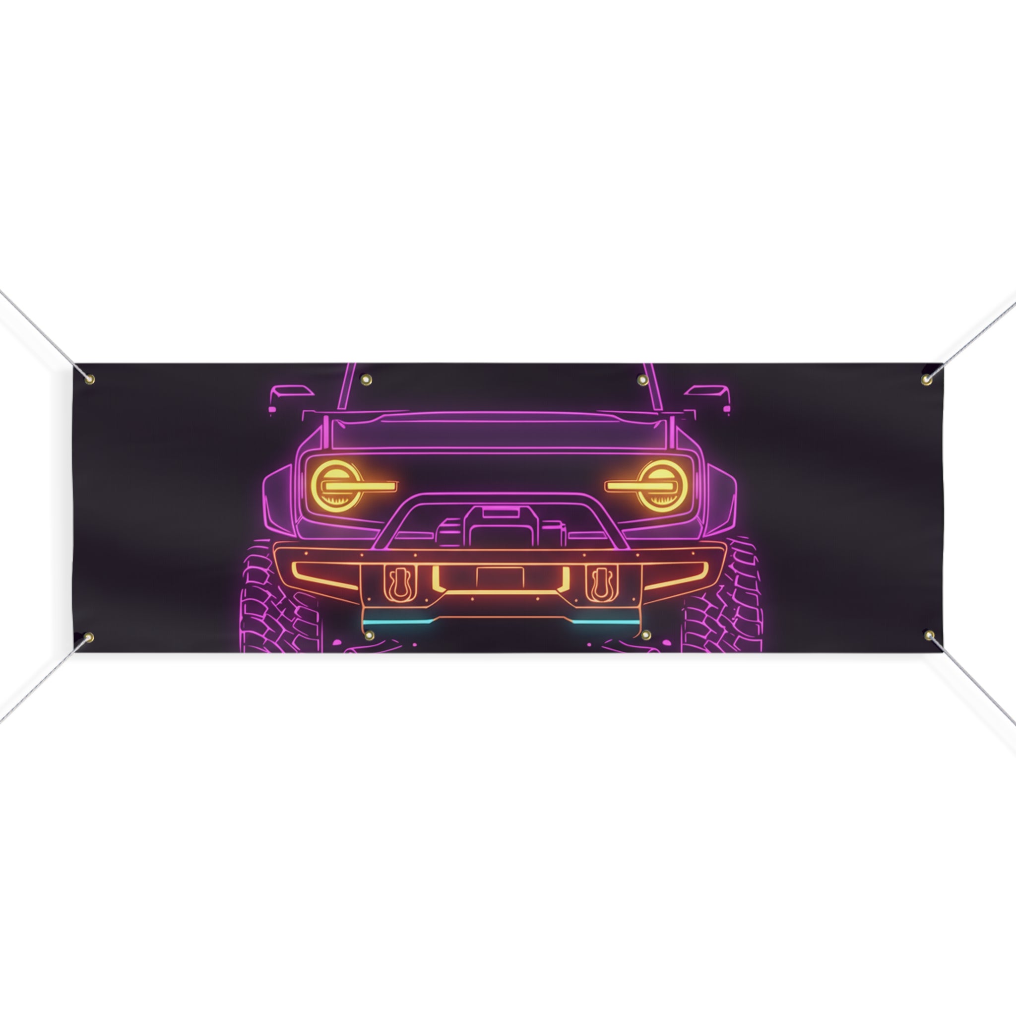 Ford Bronco (2021+) Neon Synthwave Banner