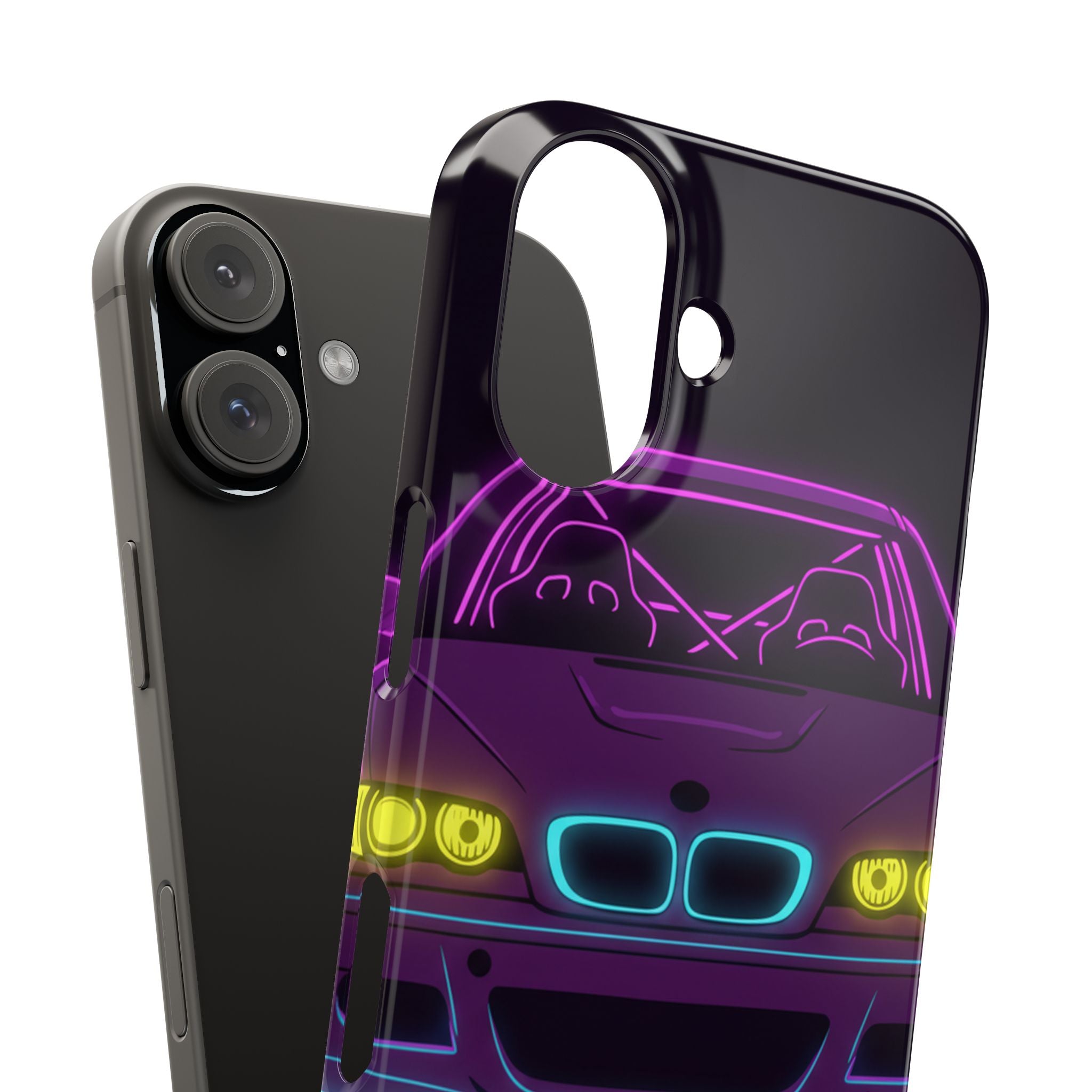 BMW E46 M3 (2000-06) Neon Synthwave Phone Case