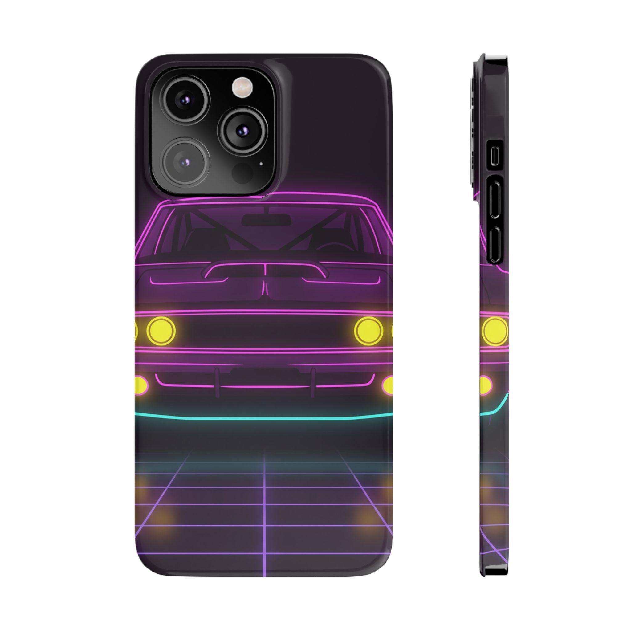 Dodge Charger R/T (1968-70) Neon Synthwave Phone Case