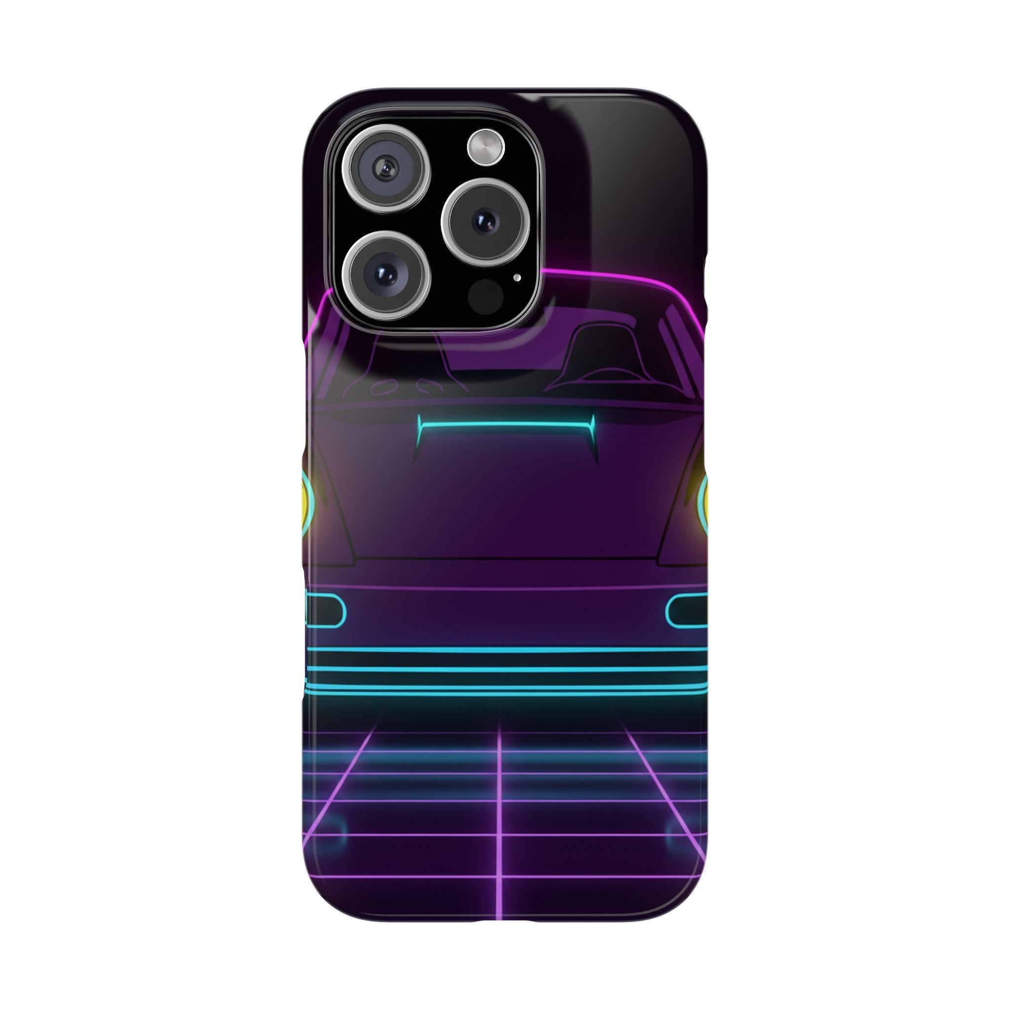 Porsche 964 Singer Neon Synthwave Phone Case