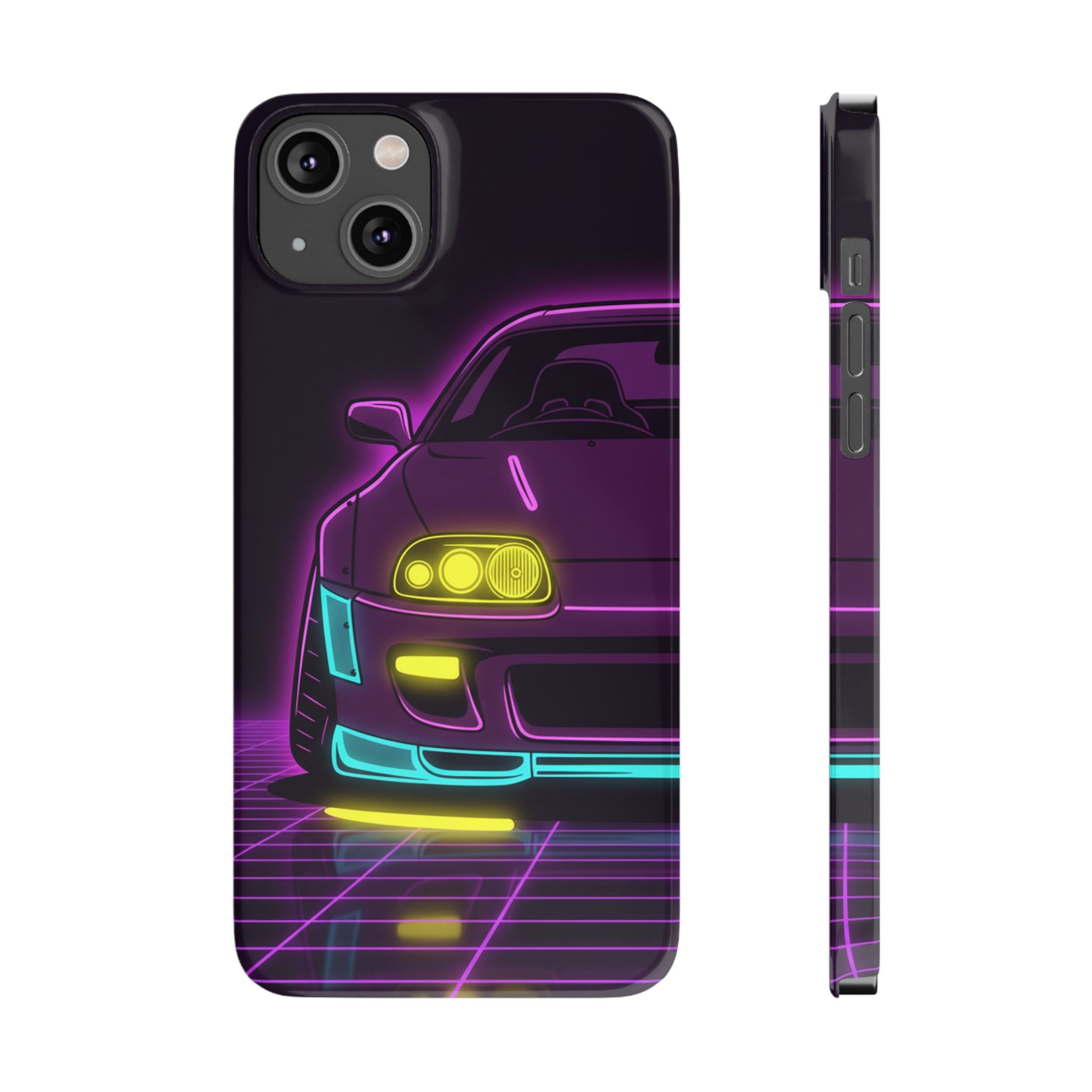 Toyota Supra MK4 Neon Synthwave Phone Case