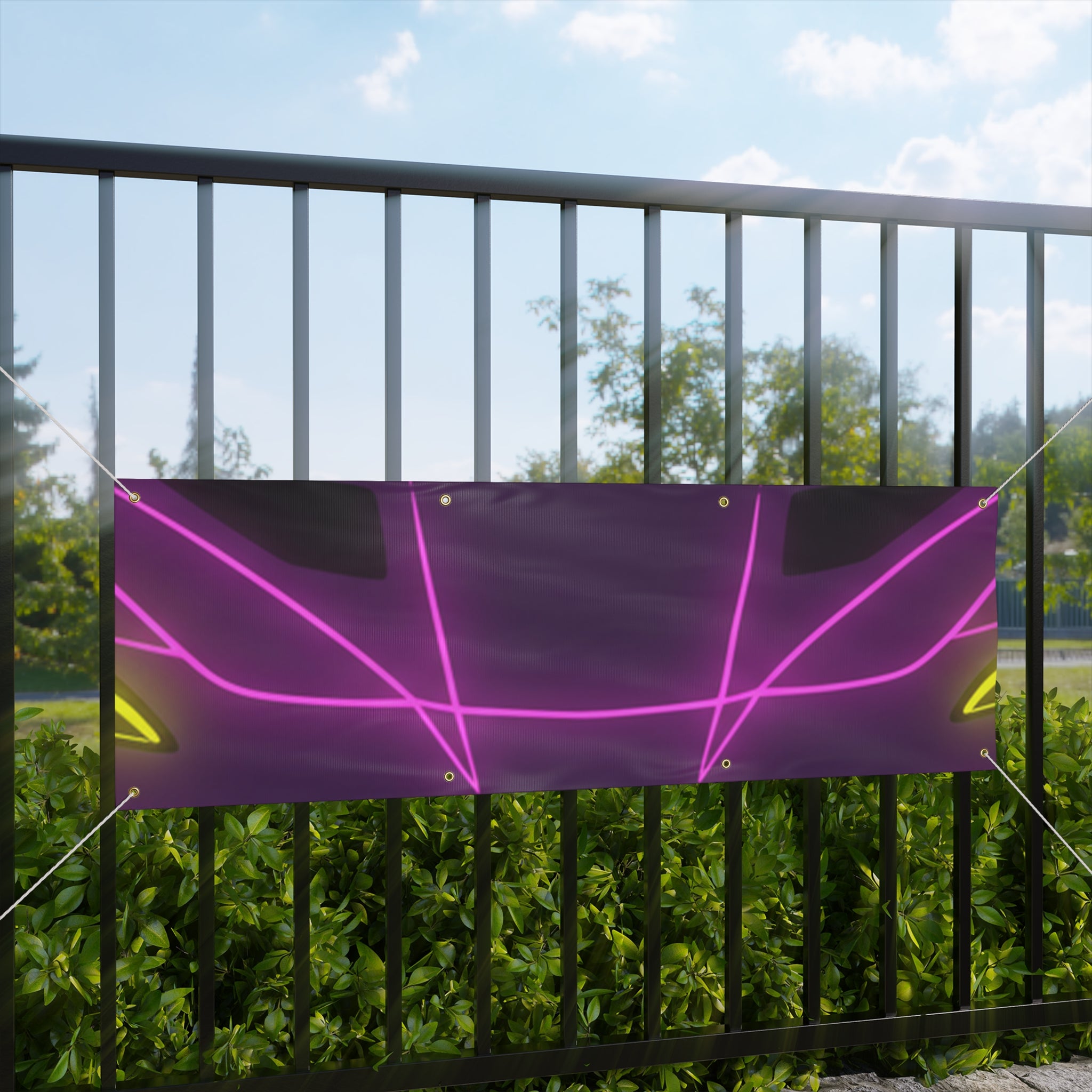 Corvette C8 (2020+) Neon Synthwave Banner