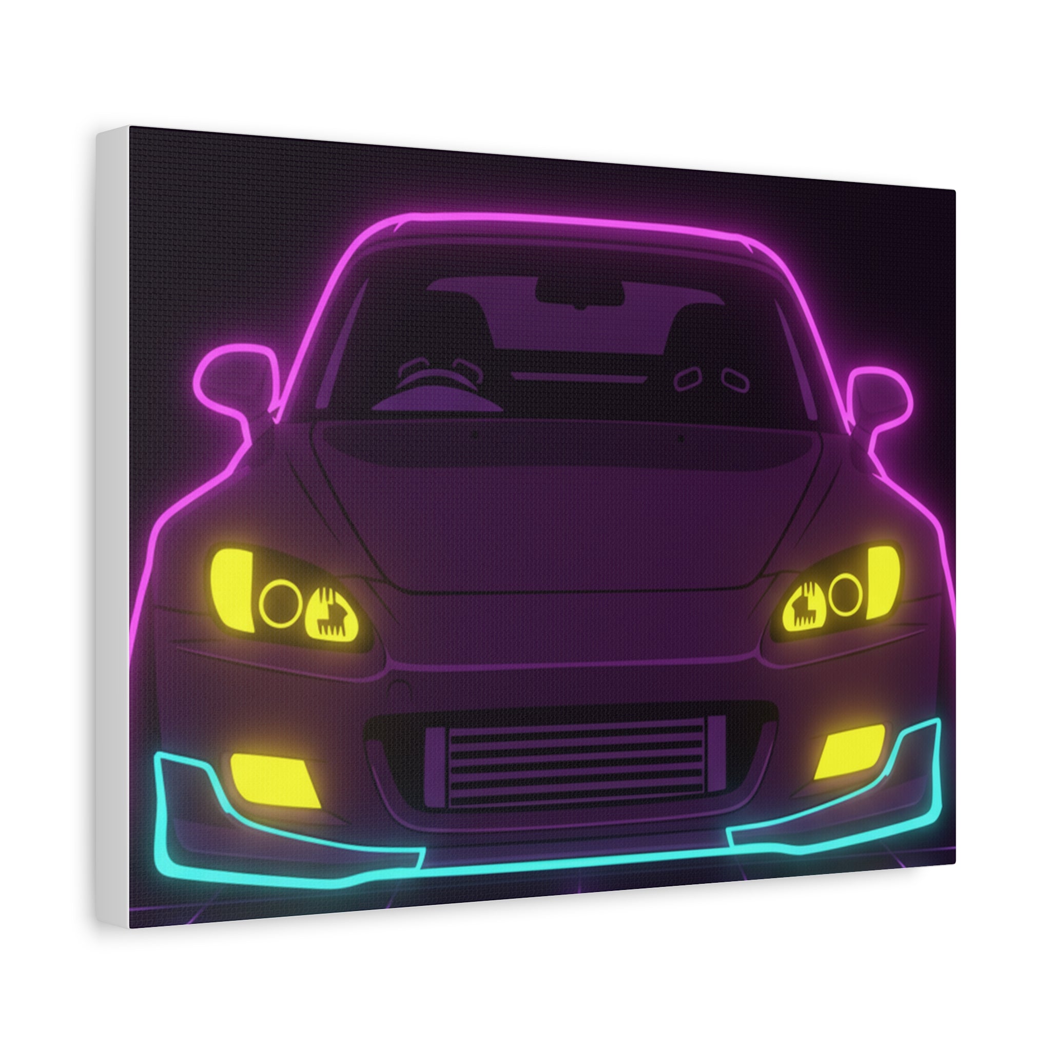 Honda S2000 (1999-09) Neon Synthwave Canvas Wall Art
