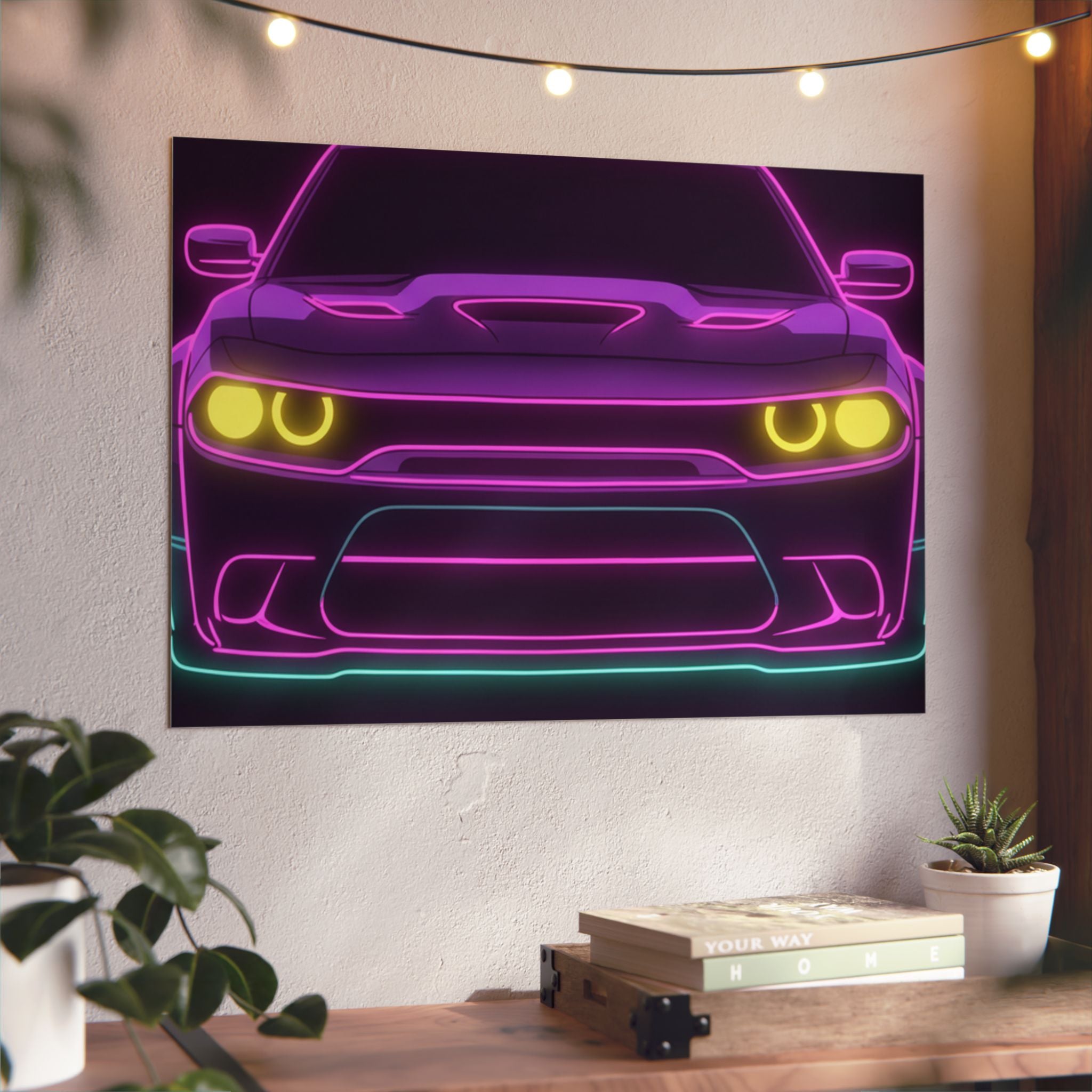 Dodge Challenger SRT Hellcat Metal Wall Sign