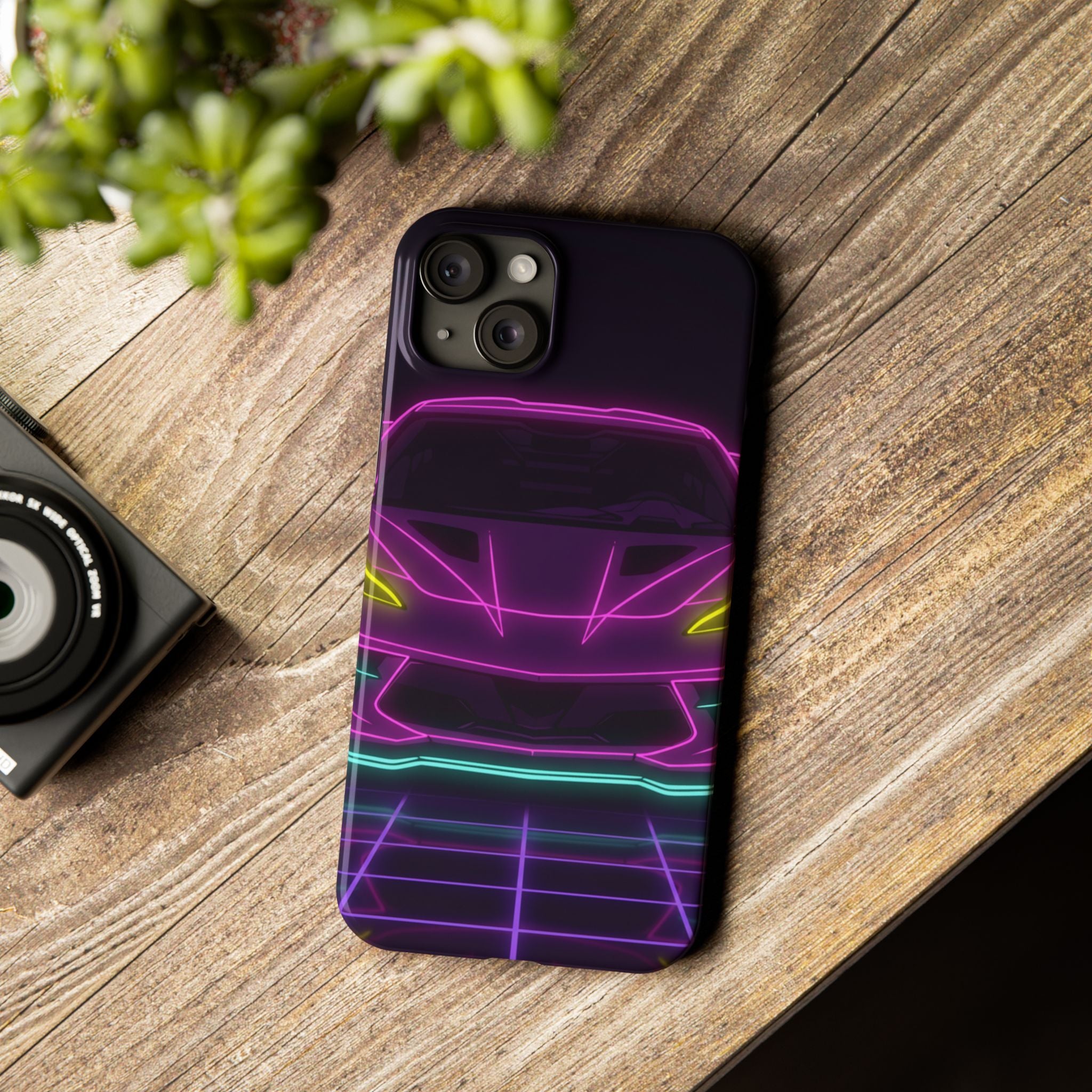 Corvette C8 (2020+) Neon Synthwave Phone Case