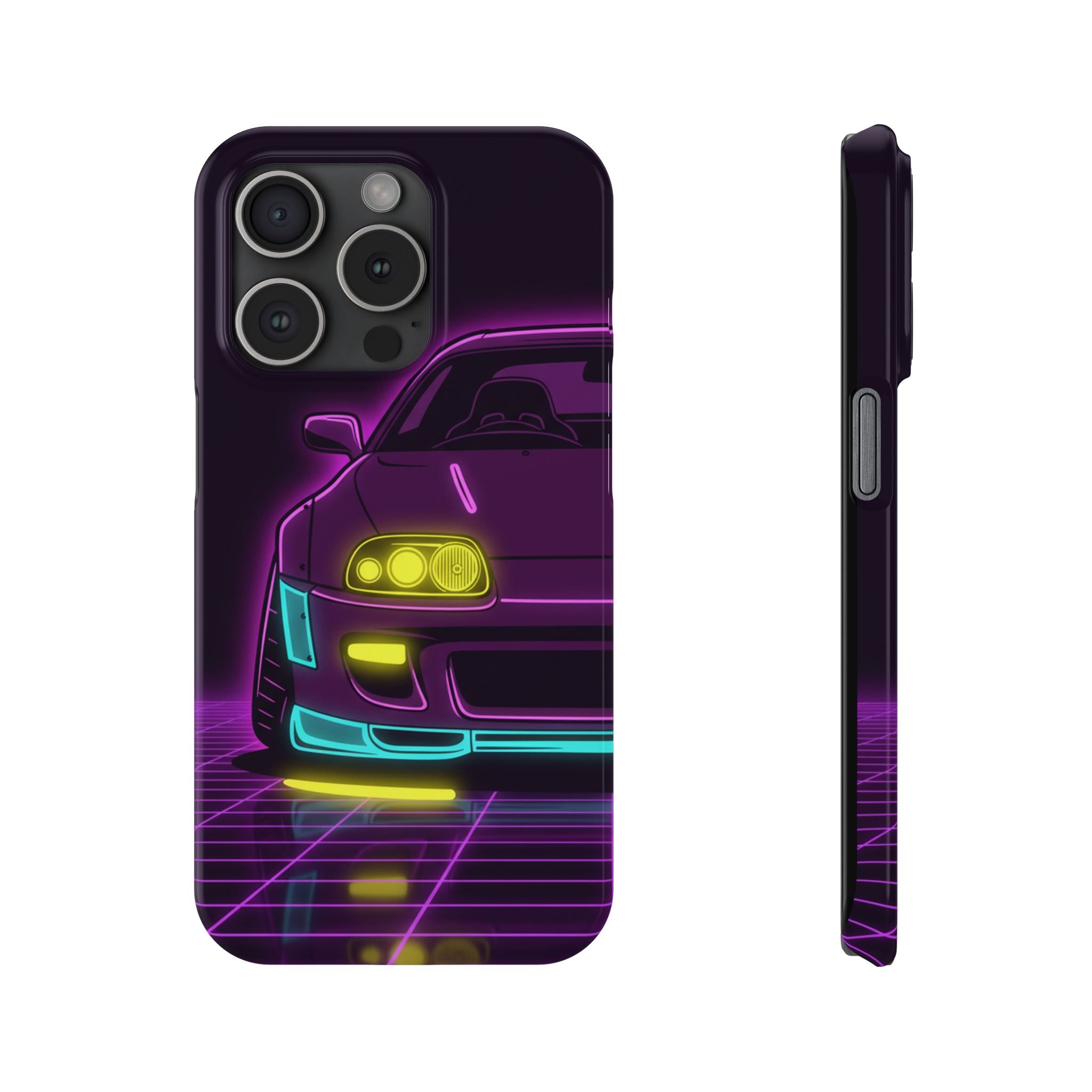 Toyota Supra MK4 Neon Synthwave Phone Case