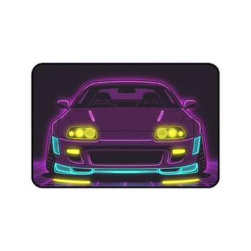 Toyota Supra MK4 Neon Synthwave Desk Mat