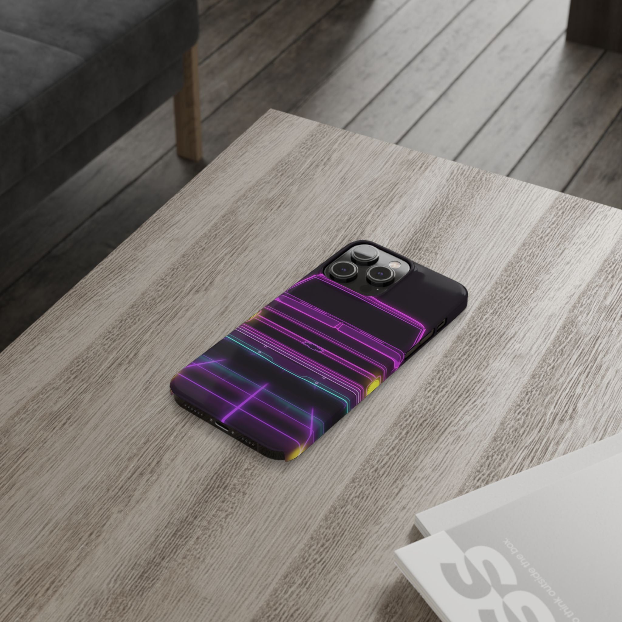 Chevy C10 Pickup (1967-72) Pro-Touring Neon Synthwave Phone Case