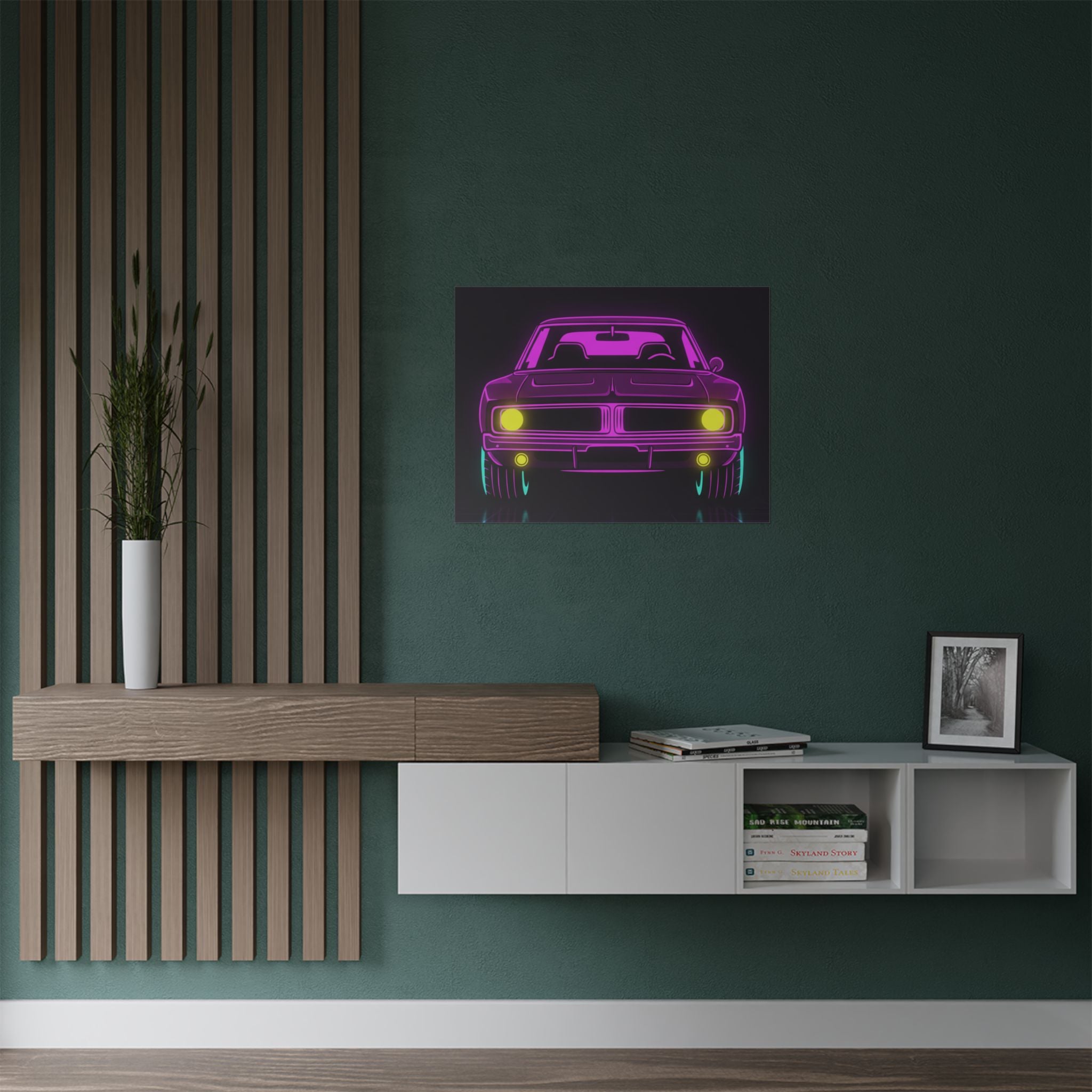 Dodge Charger R/T (1968-70) Resto-Mod Neon Synthwave Poster
