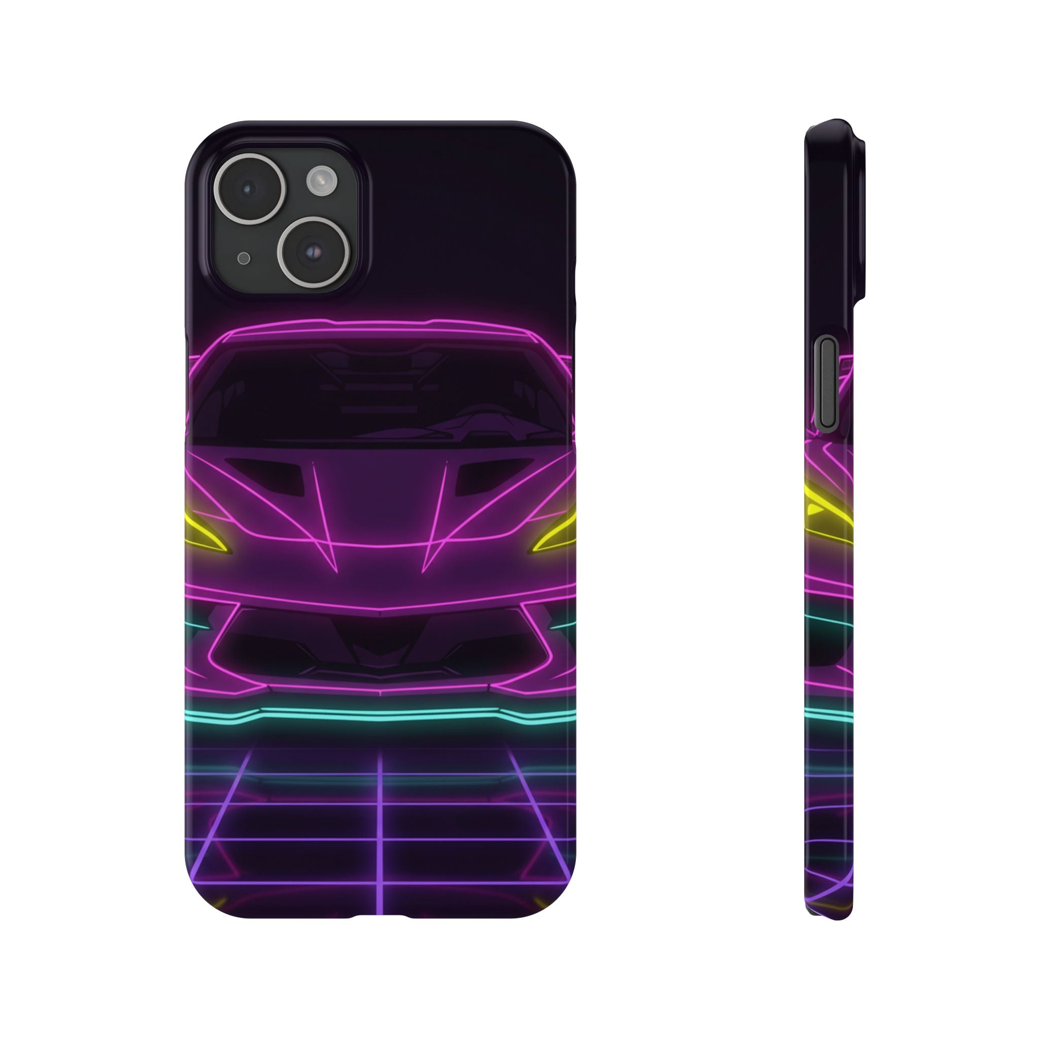 Corvette C8 (2020+) Neon Synthwave Phone Case