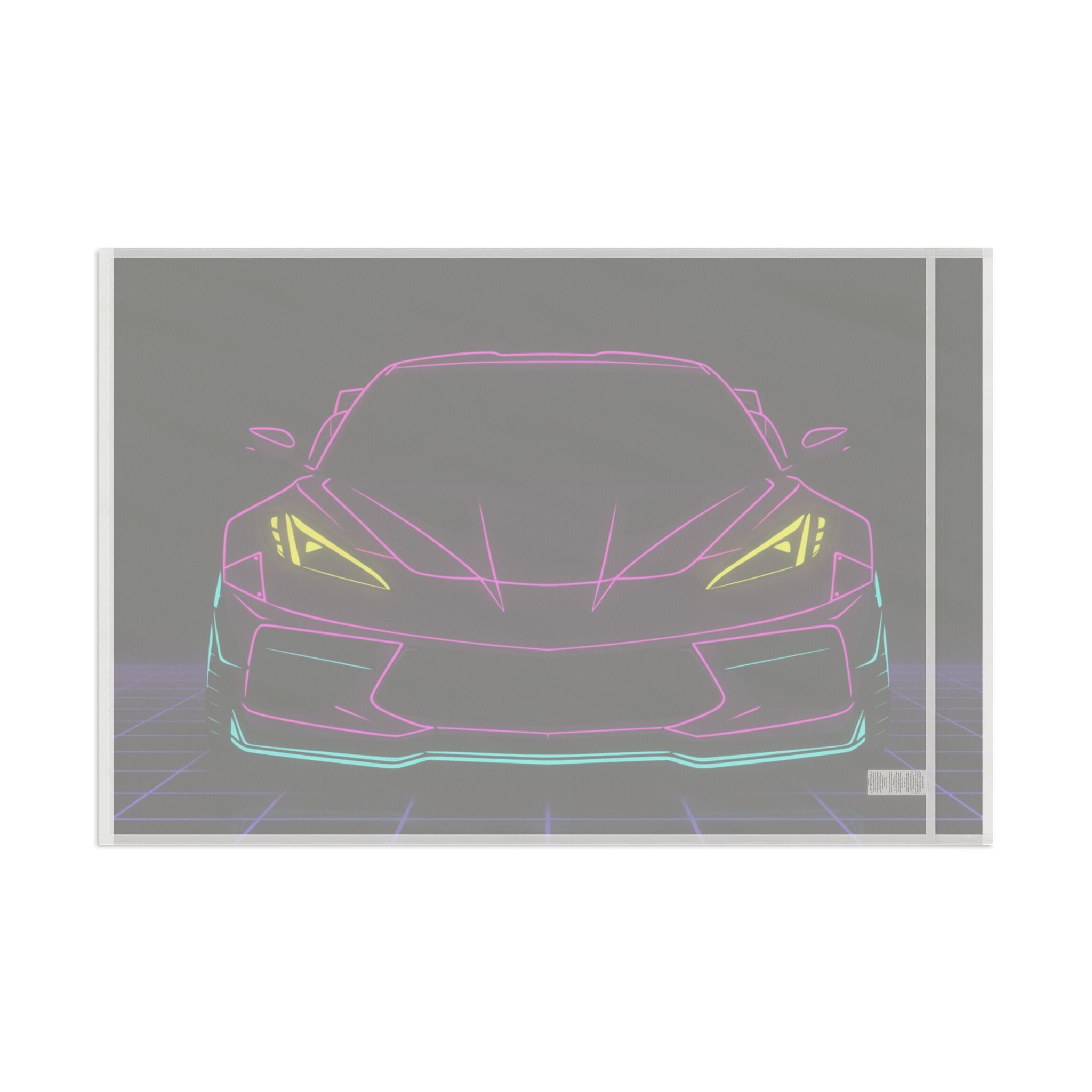 Corvette C8 (2020+) Neon Synthwave Garage Flag