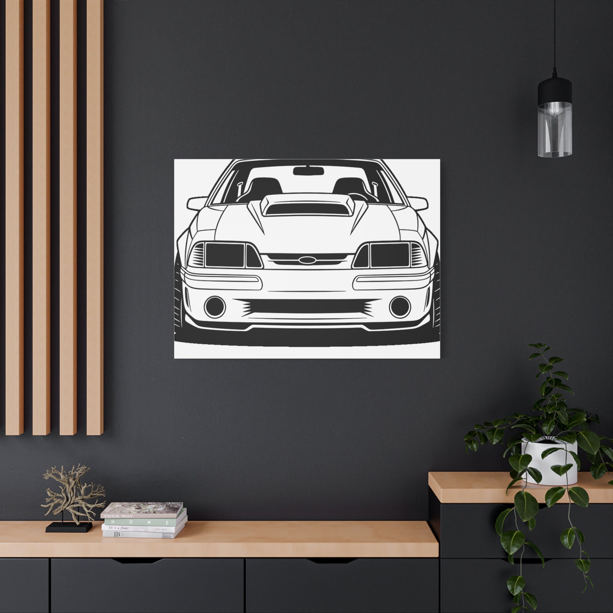 Ford Mustang Fox Body GT Canvas Wall Art