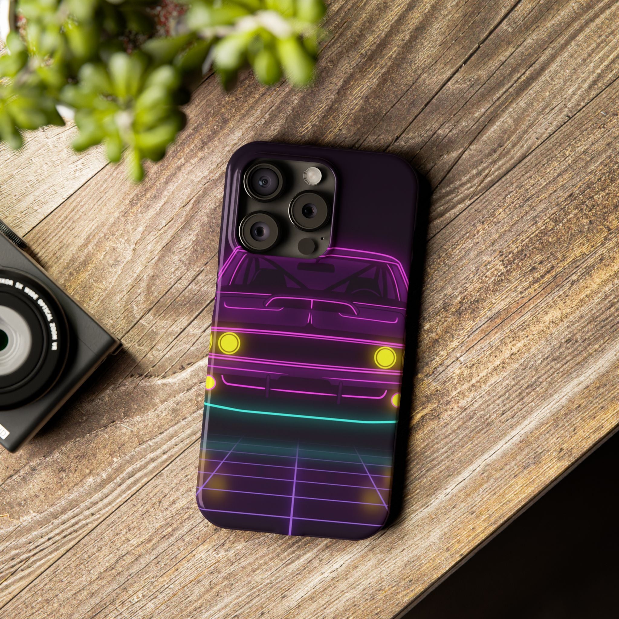 Dodge Charger R/T (1968-70) Neon Synthwave Phone Case