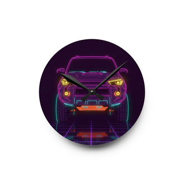 Toyota 4Runner TRD Pro Neon Synthwave Wall Clock