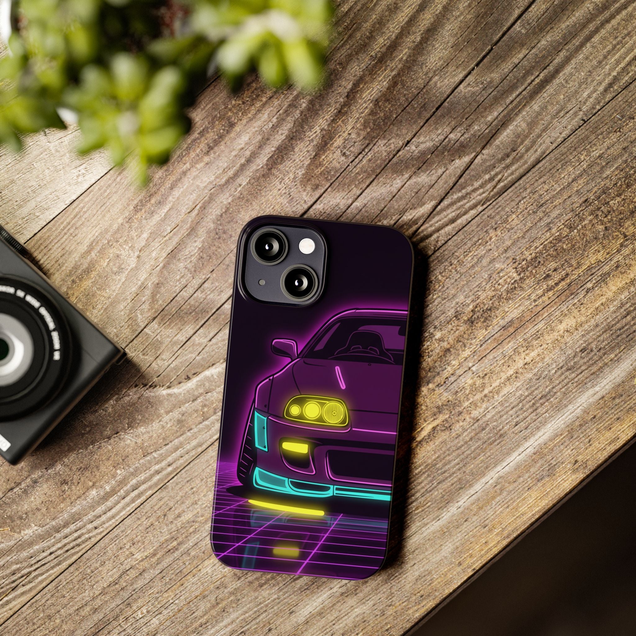 Toyota Supra MK4 Neon Synthwave Phone Case