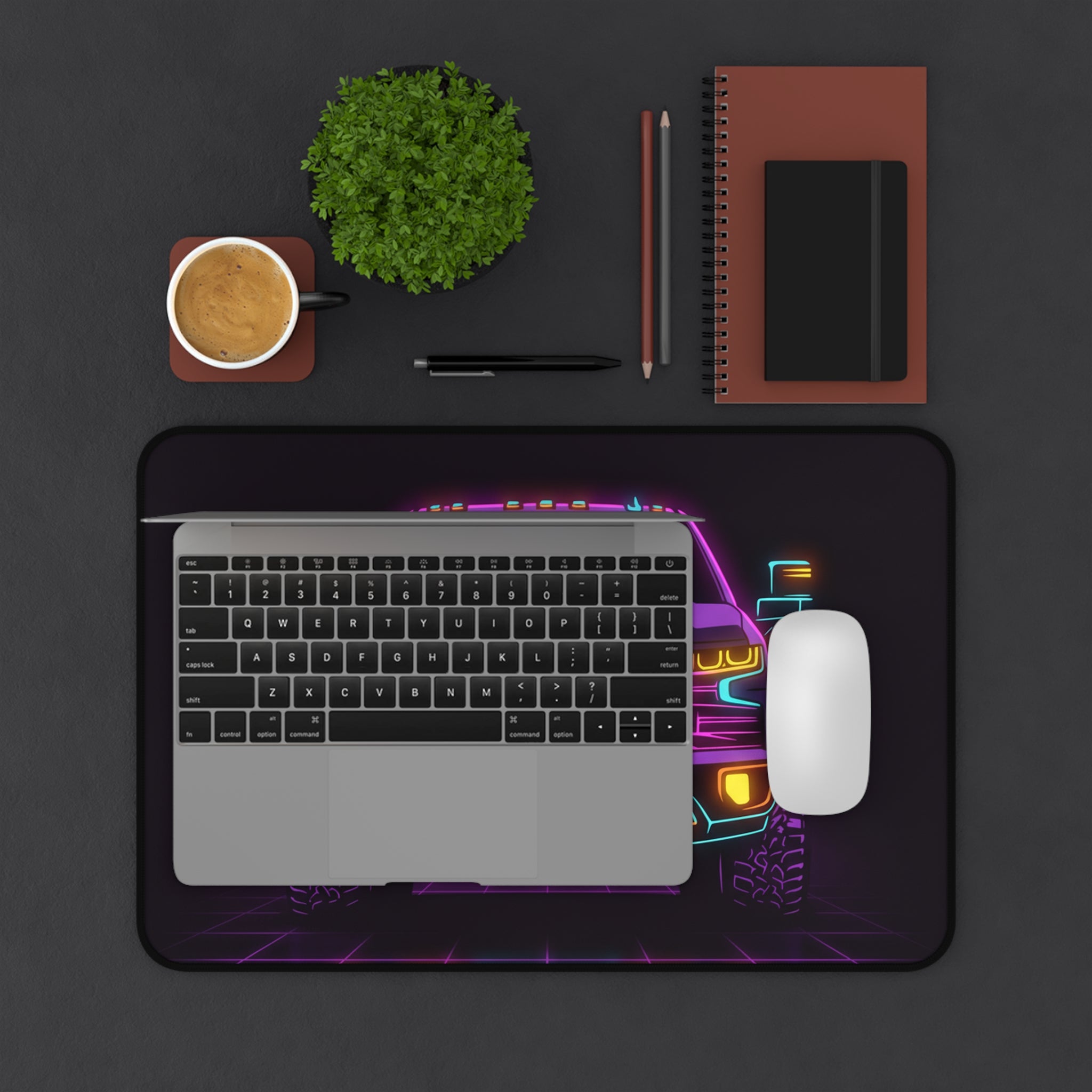 Chevy Silverado Trail Boss (2019+) Neon Synthwave Desk Mat