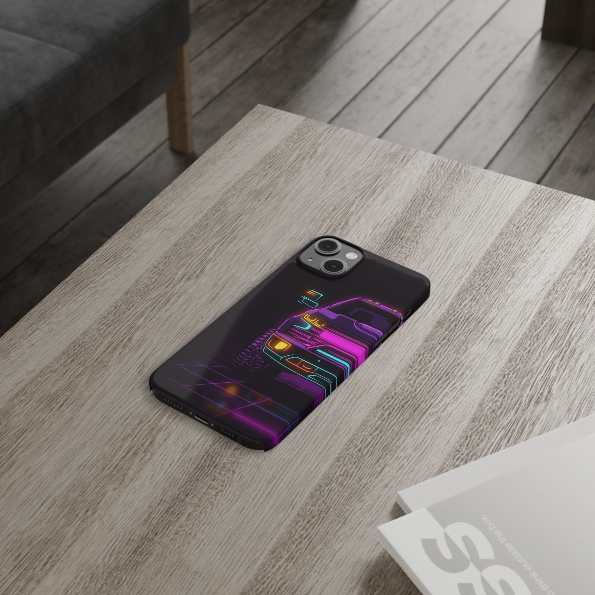 Chevy Silverado Trail Boss (2019+) Neon Synthwave Phone Case