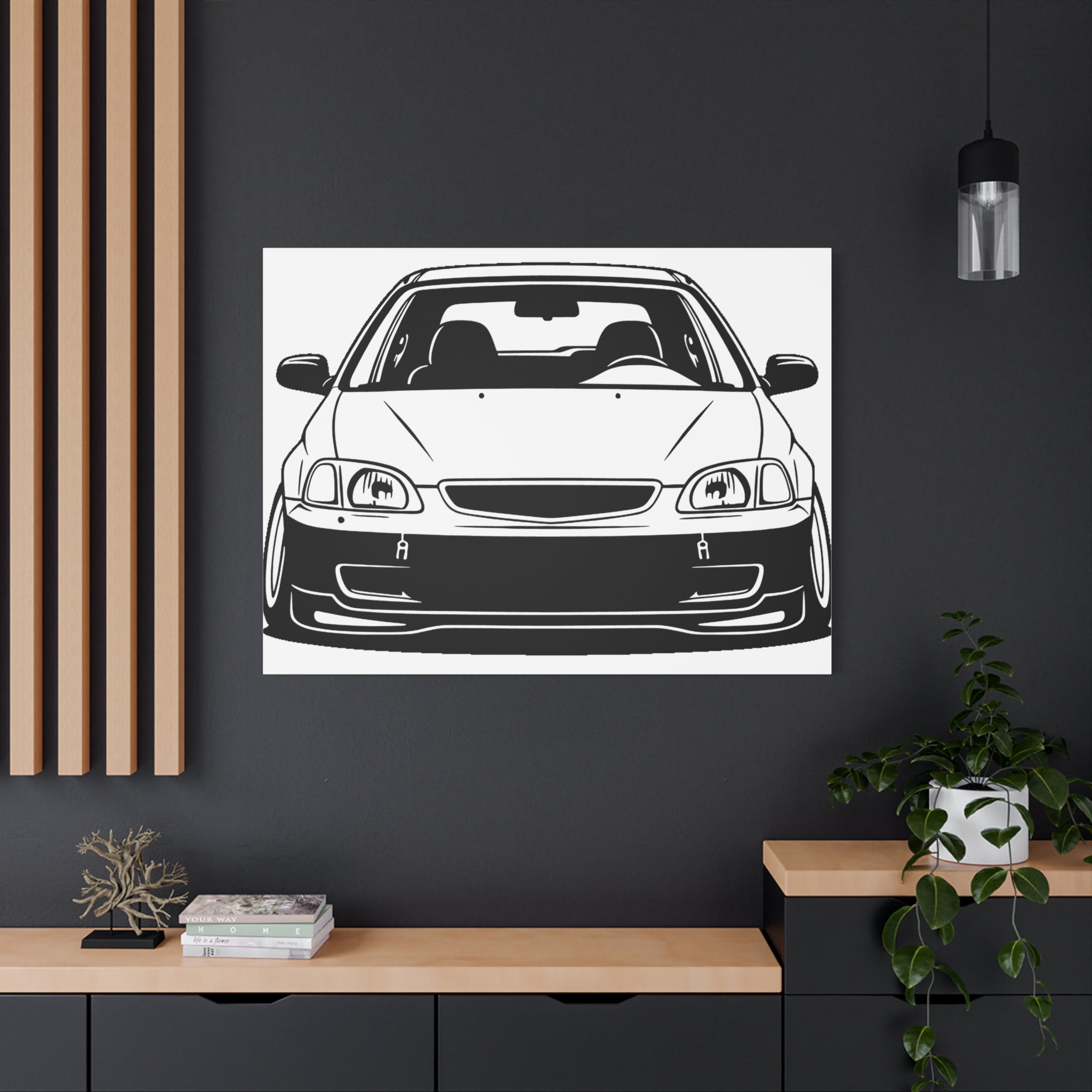 Honda Civic EK Hatch Canvas Wall Art